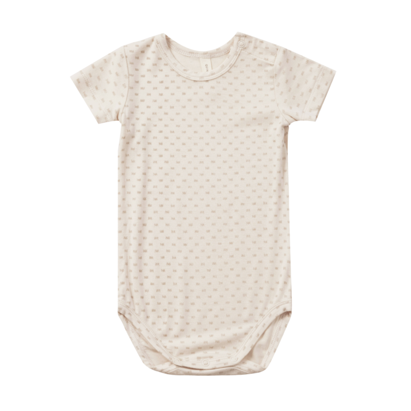 QUINCY MAE Body à manches courtes en bambou - Carreaux avoine