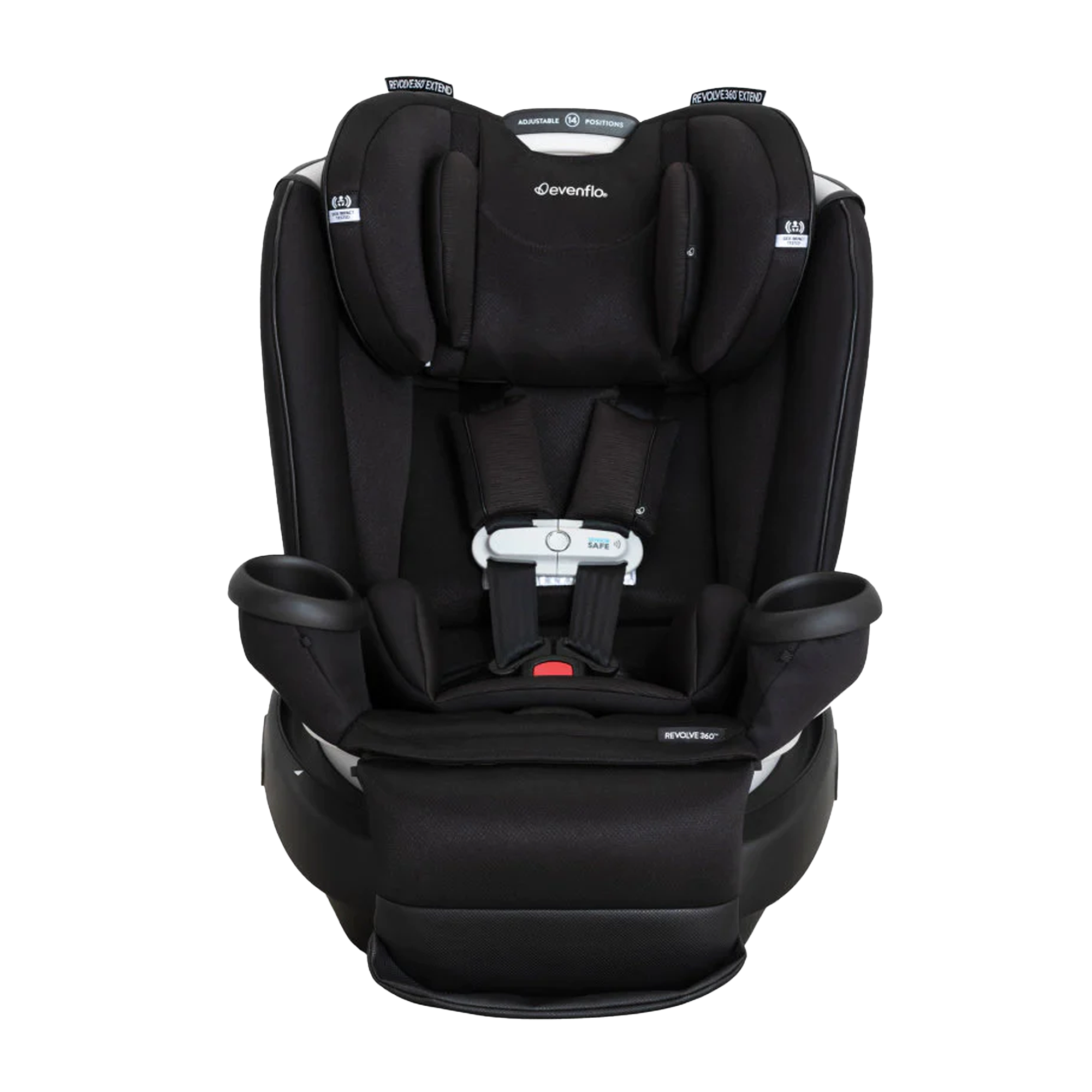 EVENFLO Gold Revolve360 All-in-One Extend Rotational Car Seat with Sensorsafe - Onyx Black