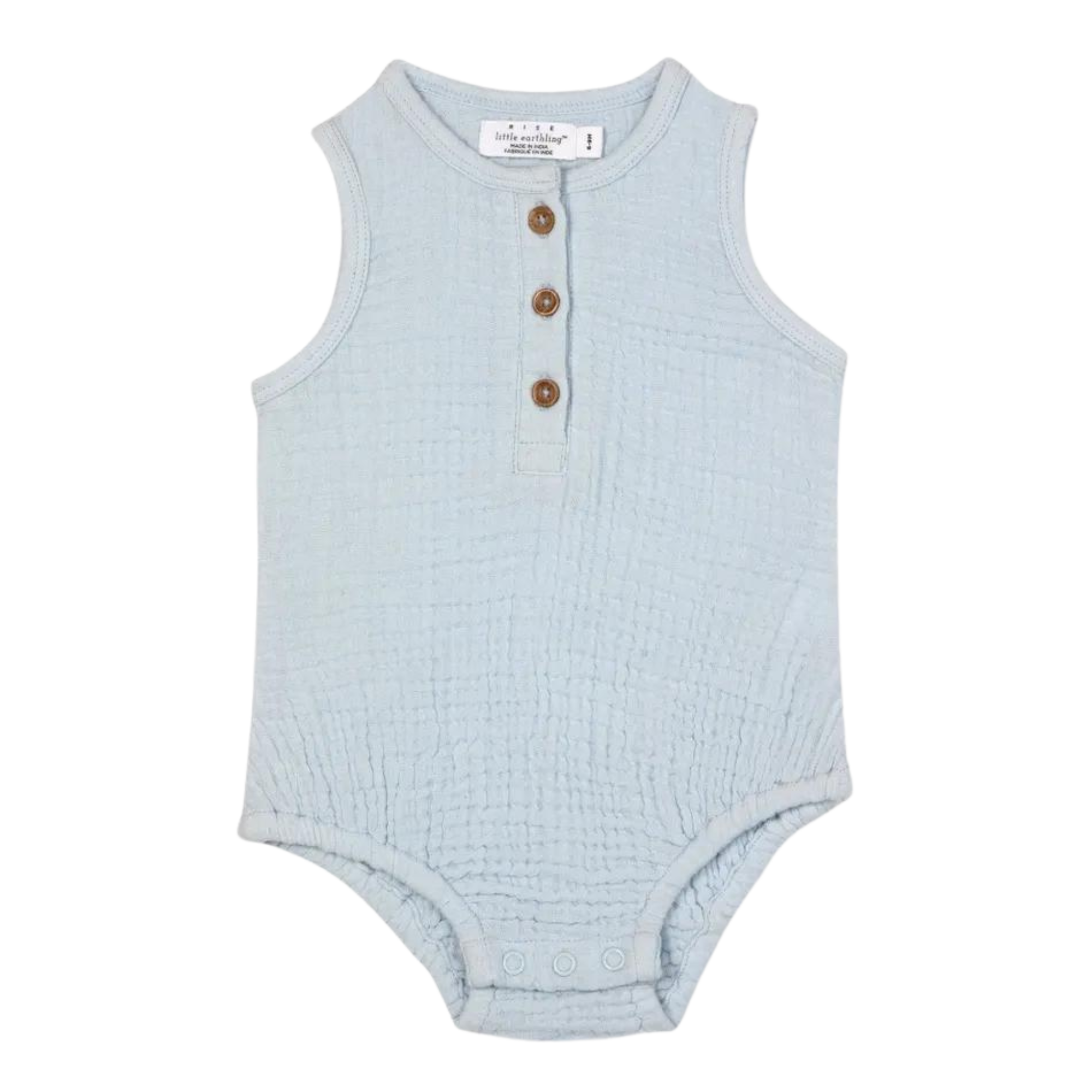 RISE LITTLE EARTHLING Barboteuse froissée à ballons - Bleu clair