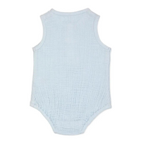 Thumbnail for RISE LITTLE EARTHLING Crinkle Balloon Romper - Light Blue