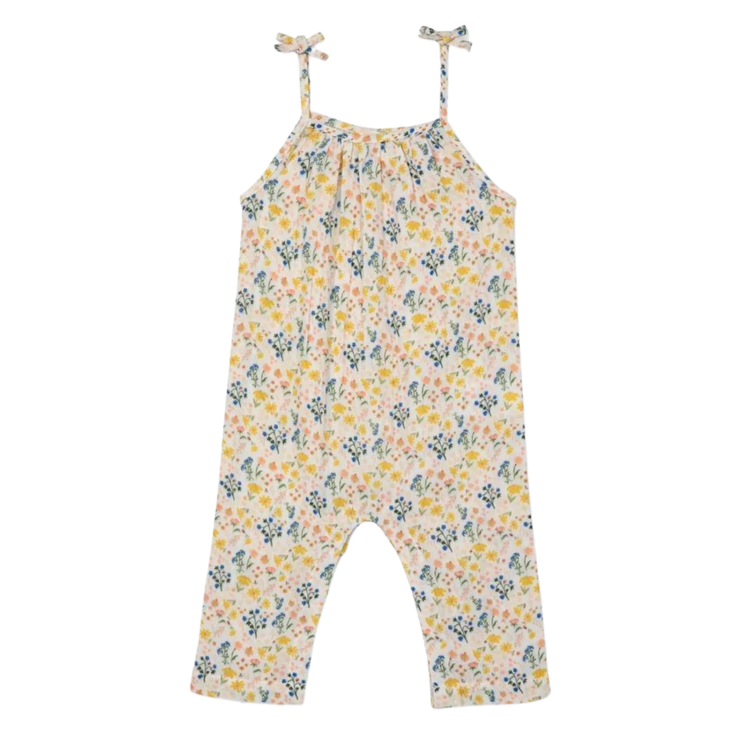 RISE LITTLE EARTHLING Crinkle Romper - Antique White Floral