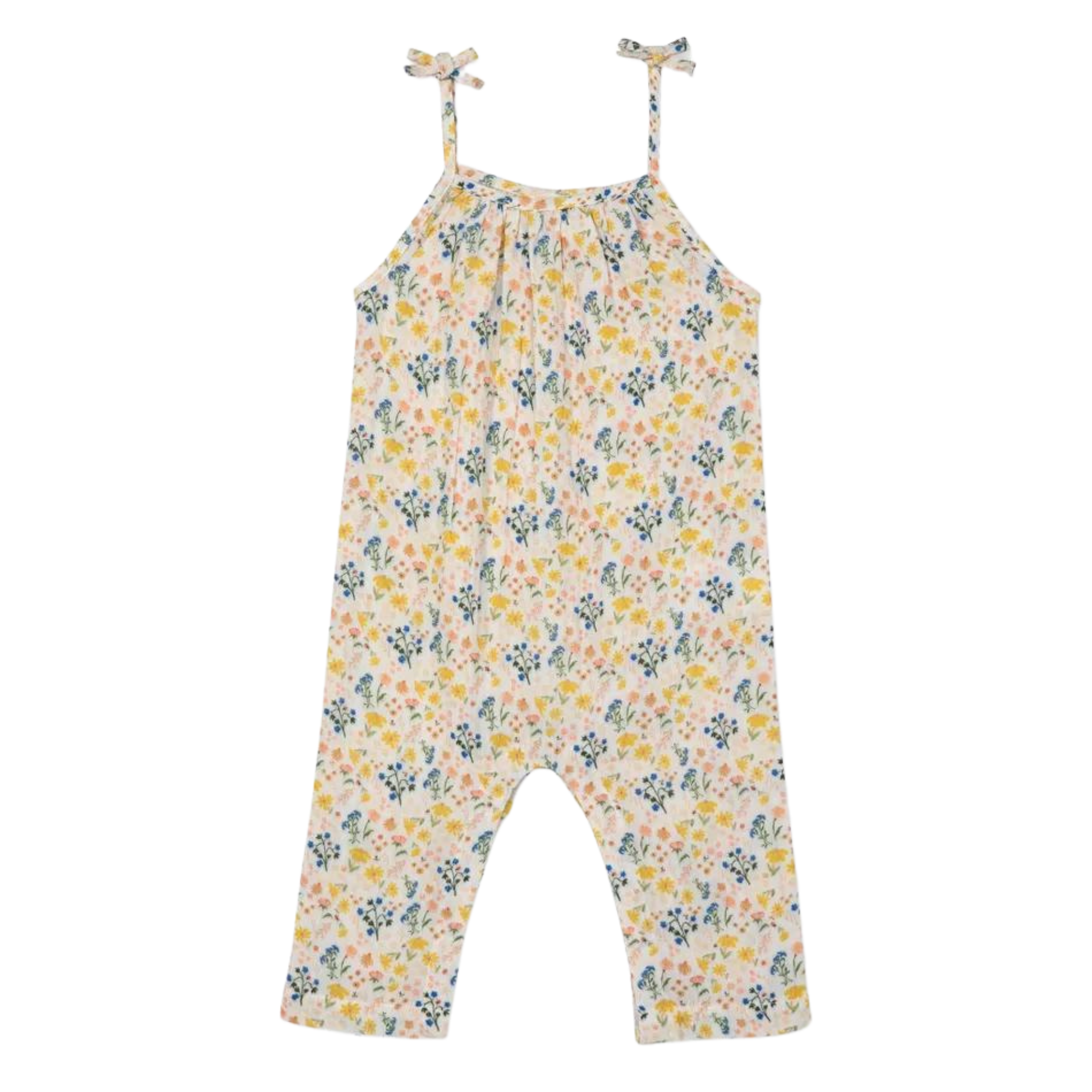 RISE LITTLE EARTHLING Crinkle Romper - Antique White Floral