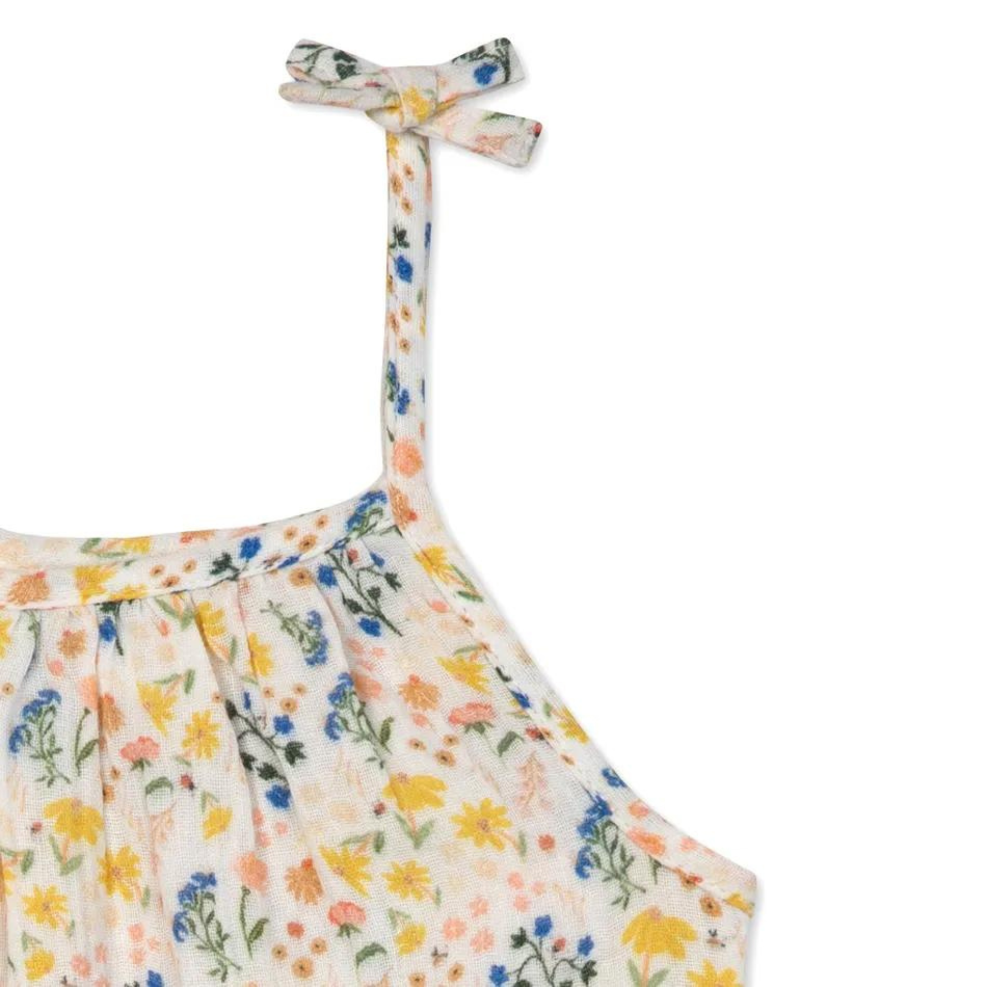 RISE LITTLE EARTHLING Crinkle Romper - Antique White Floral