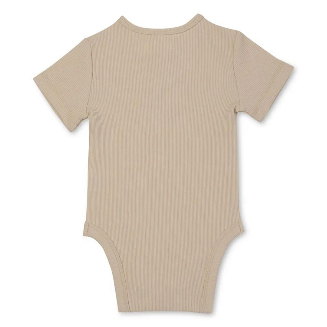 Body côtelé RISE LITTLE EARTHLING - Gris fumé
