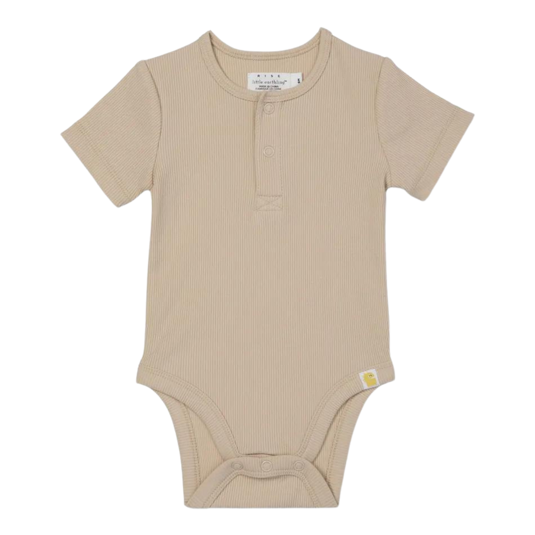 Body côtelé RISE LITTLE EARTHLING - Gris fumé