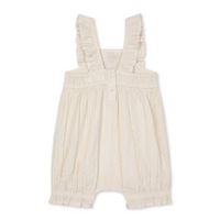 Thumbnail for RISE LITTLE EARTHLING Ruffled Straps Romper - Cream