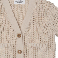 Thumbnail for RISE LITTLE EARTHLING V-Neck Cardigan - Beige