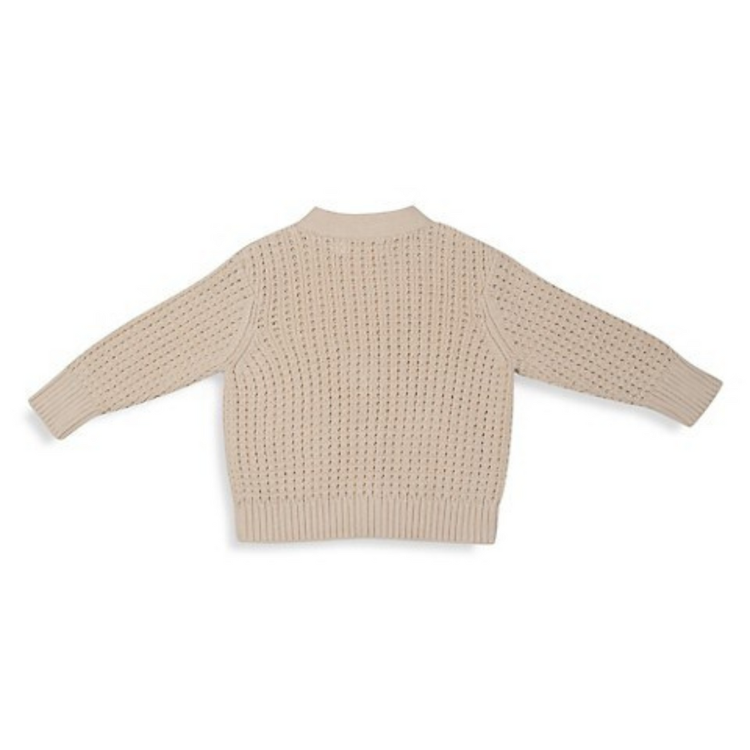 RISE LITTLE EARTHLING V-Neck Cardigan - Beige
