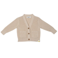 RISE LITTLE EARTHLING V-Neck Cardigan - Beige
