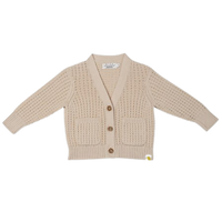 Thumbnail for RISE LITTLE EARTHLING V-Neck Cardigan - Beige