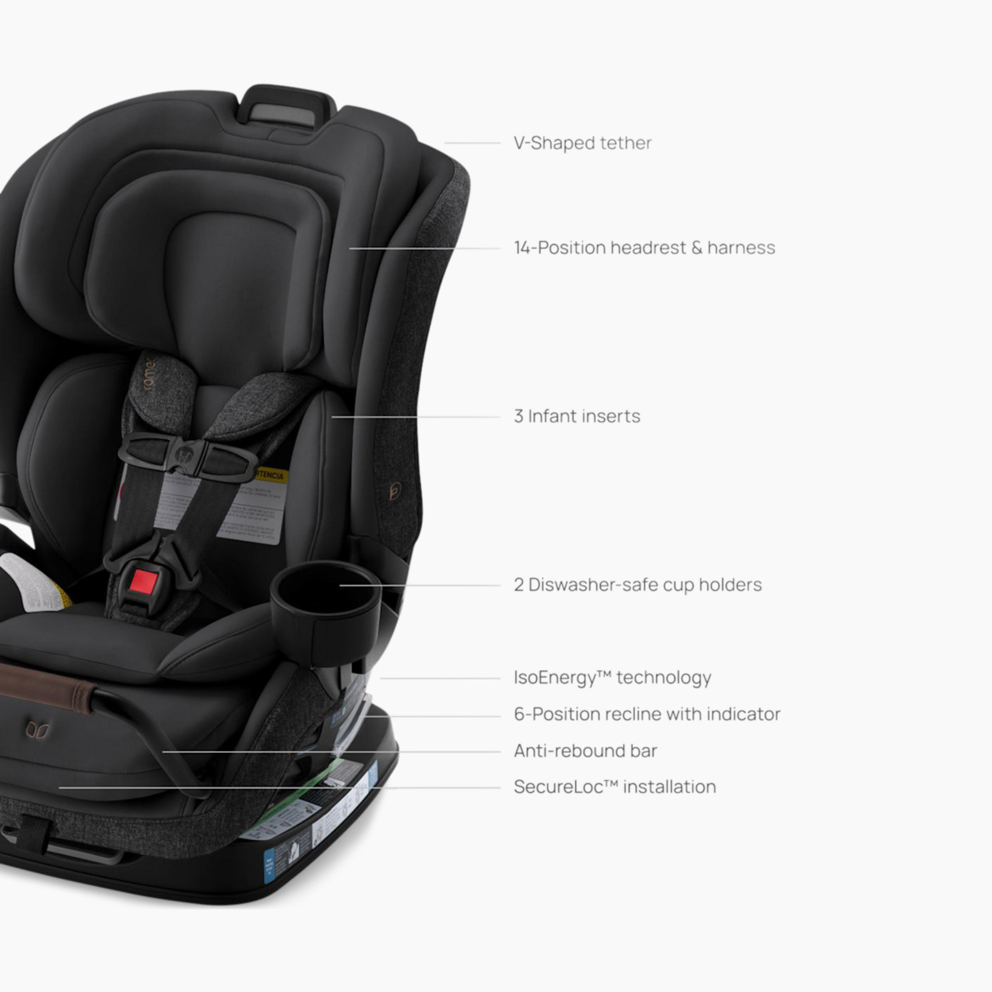 ROMER Veni Convertible Car Seat - Peppercorn