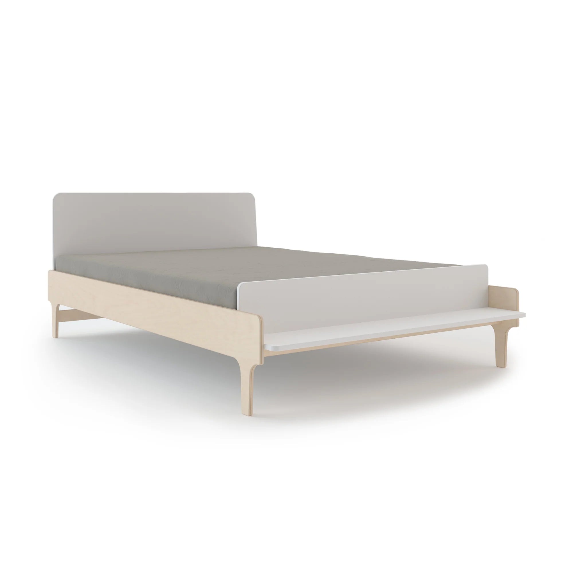 OEUF River Twin Bed - White/Birch