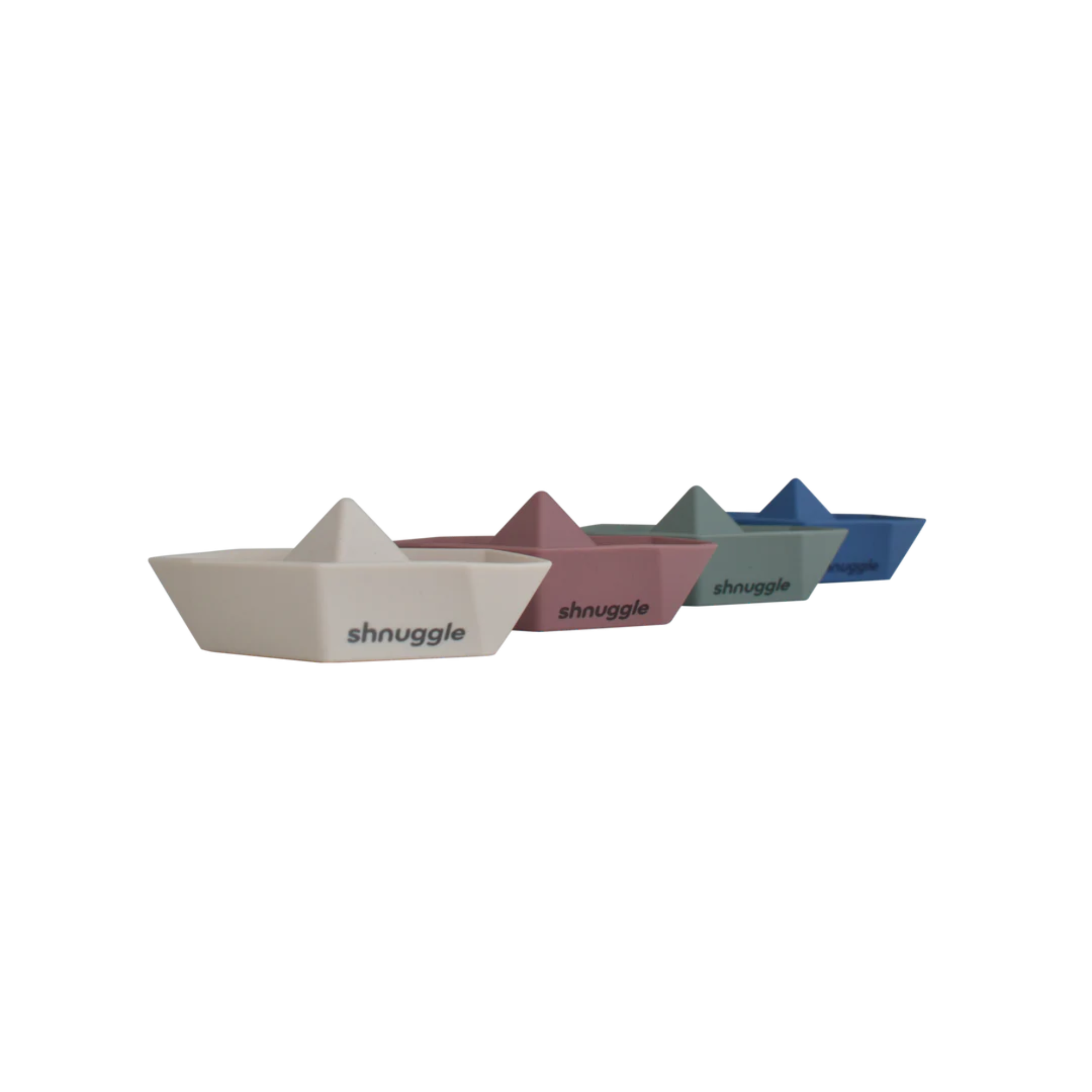 SHNUGGLE Stack and Sail Bath Boat Toys (4-Pack)