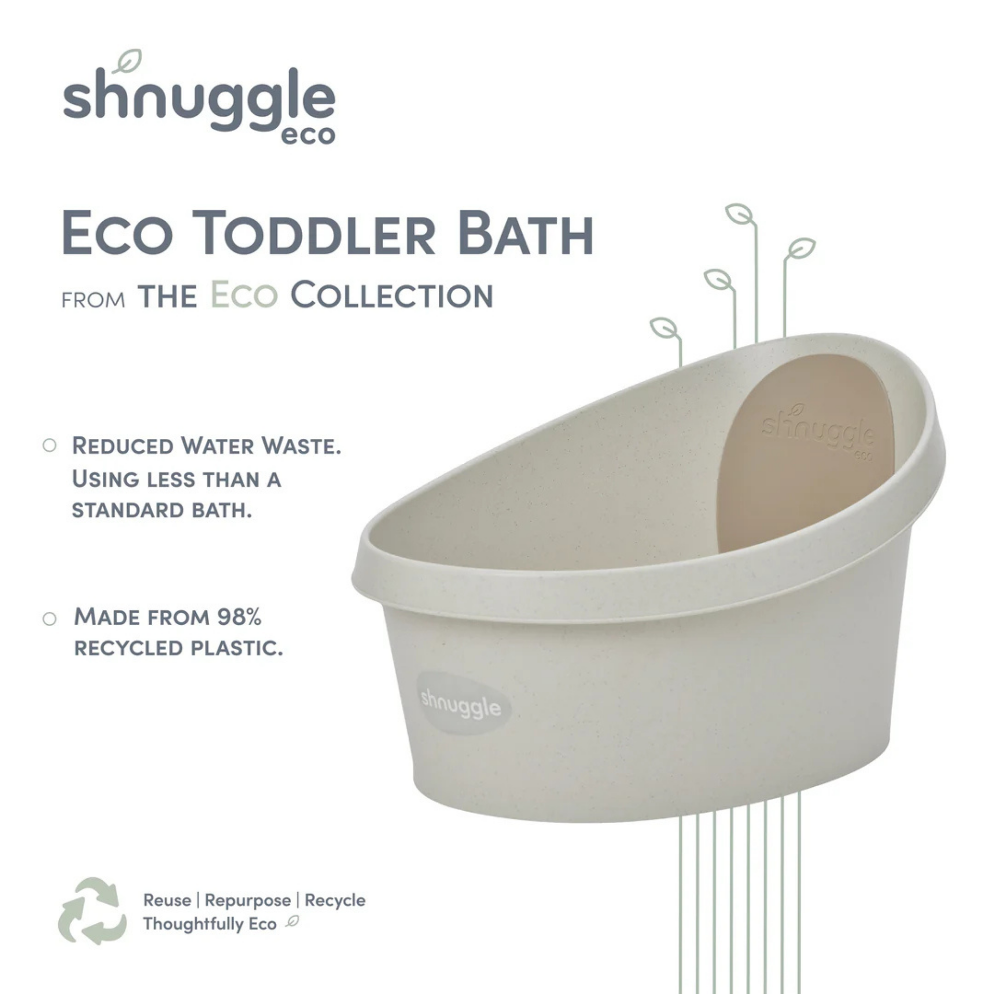 SHNUGGLE Toddler Bath ECO - Cookies & Cream