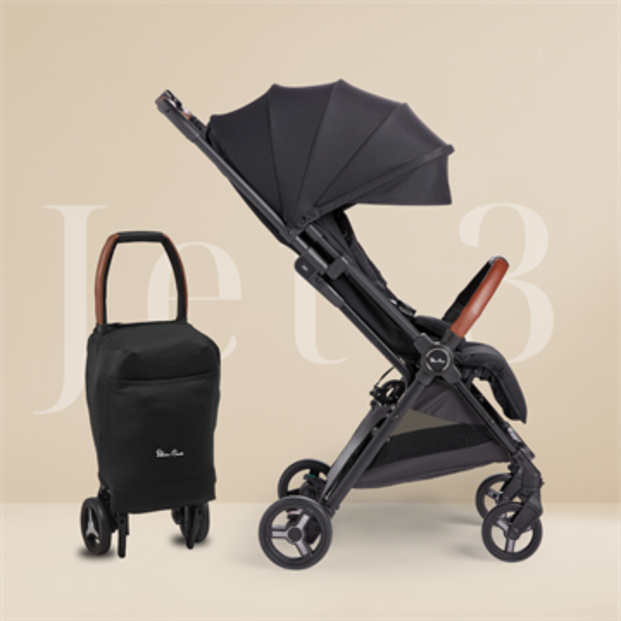 SILVER CROSS Jet 3 Super Compact Stroller - Black