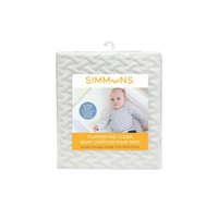 Thumbnail for SIMMONS 2-in-1 Crib Mattress Sheet and Protector - Ivory