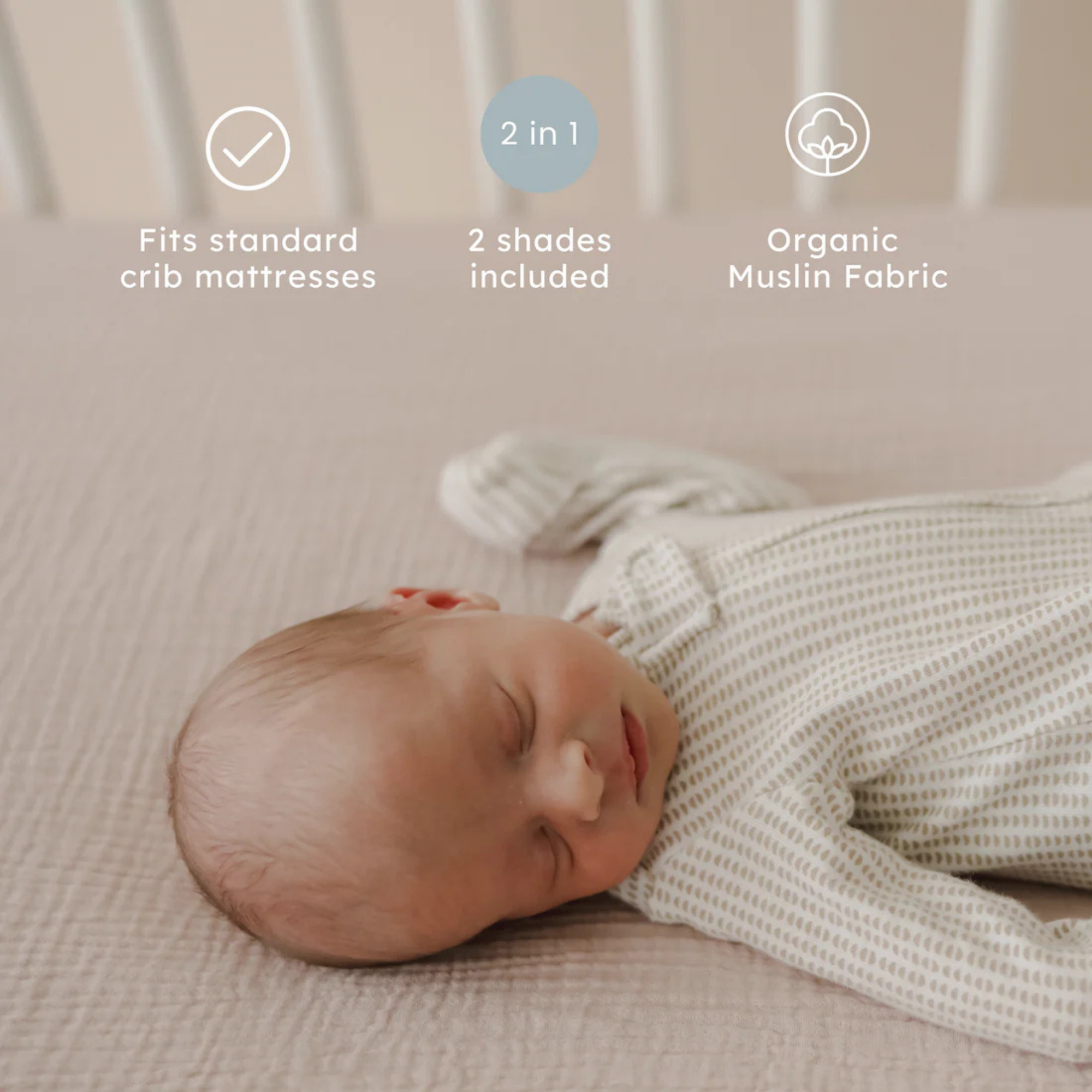 SNUGGLE ME Muslin Crib Sheets - Petal + Gumdrop
