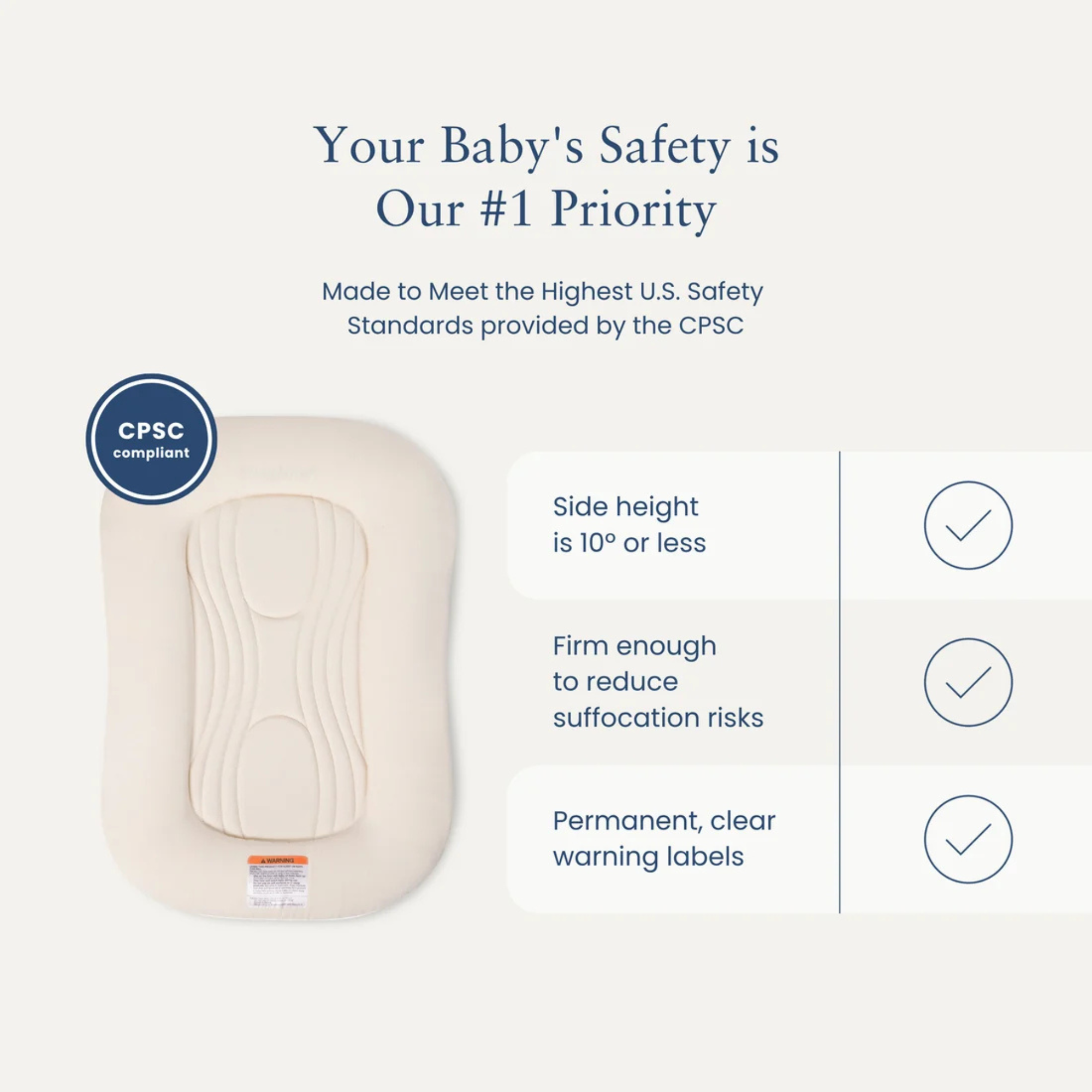 SNUGGLE ME ORGANIC Infant Lounger Wave