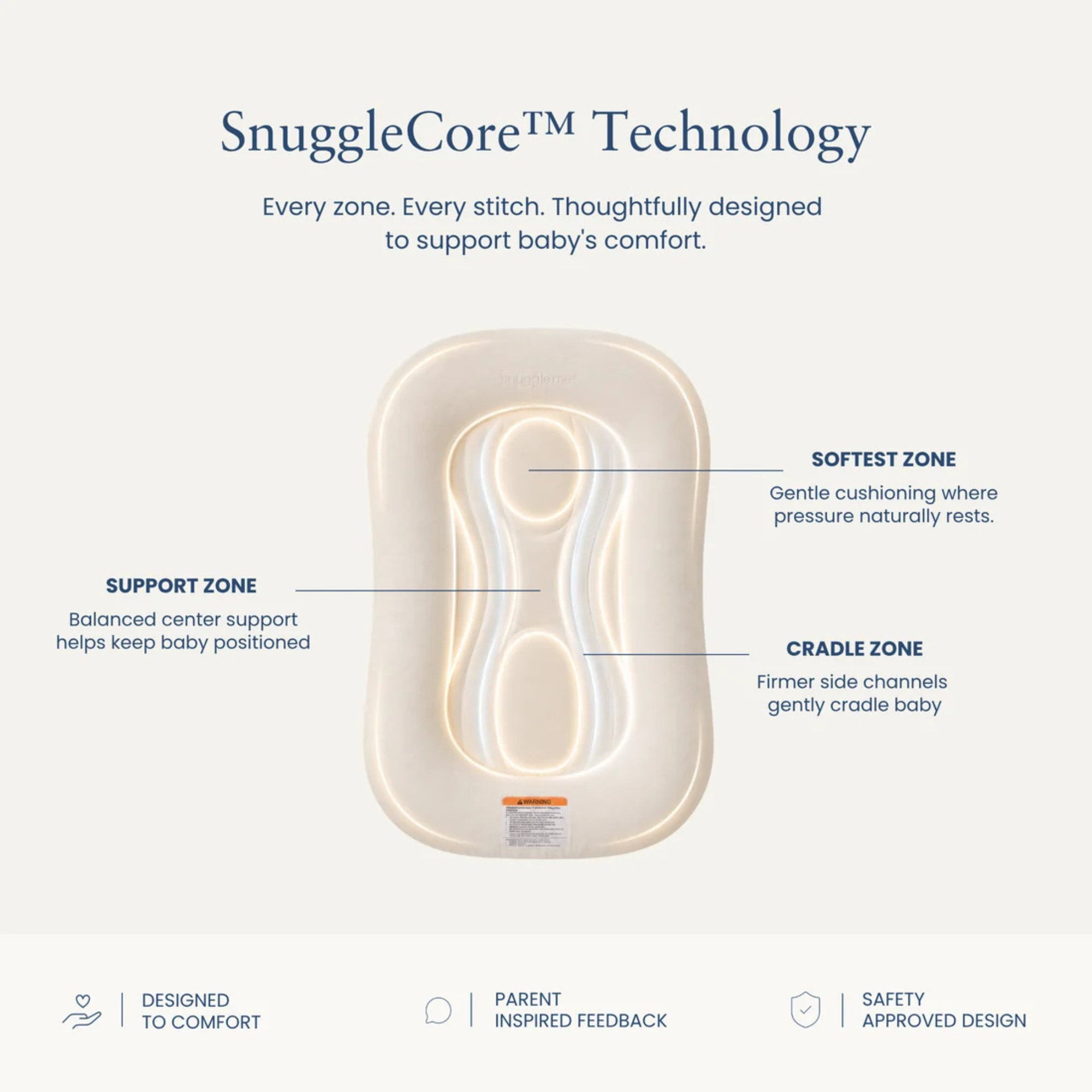 SNUGGLE ME ORGANIC Infant Lounger Wave