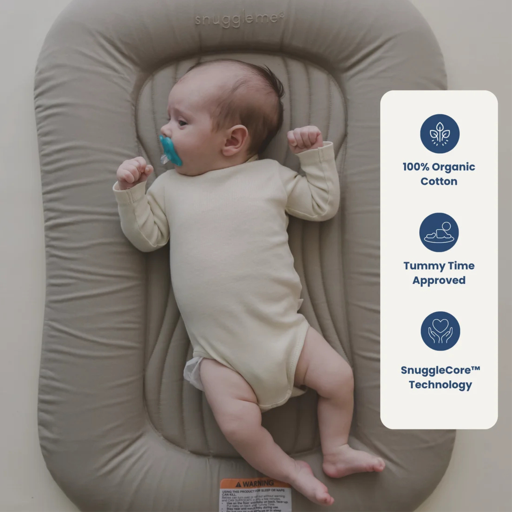 SNUGGLE ME ORGANIC Infant Lounger Wave