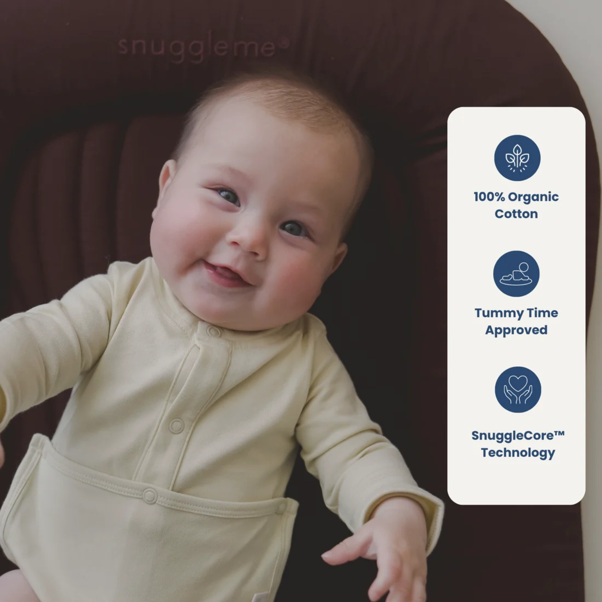 SNUGGLE ME ORGANIC Infant Lounger Wave
