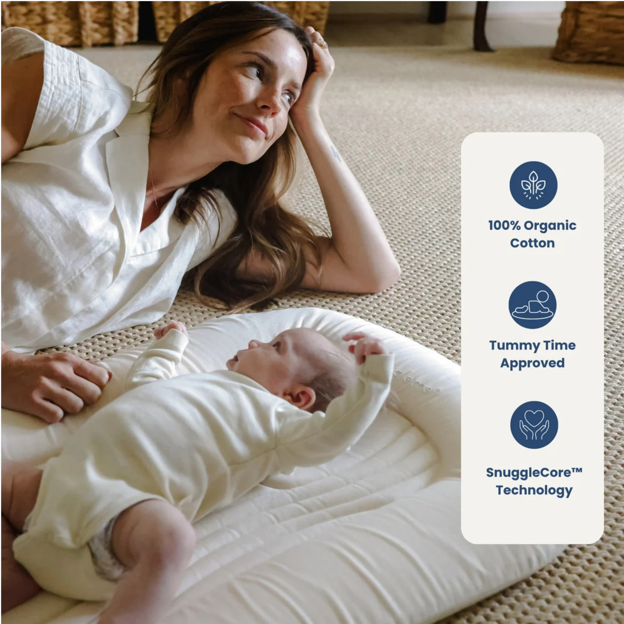 SNUGGLE ME ORGANIC Infant Lounger Wave