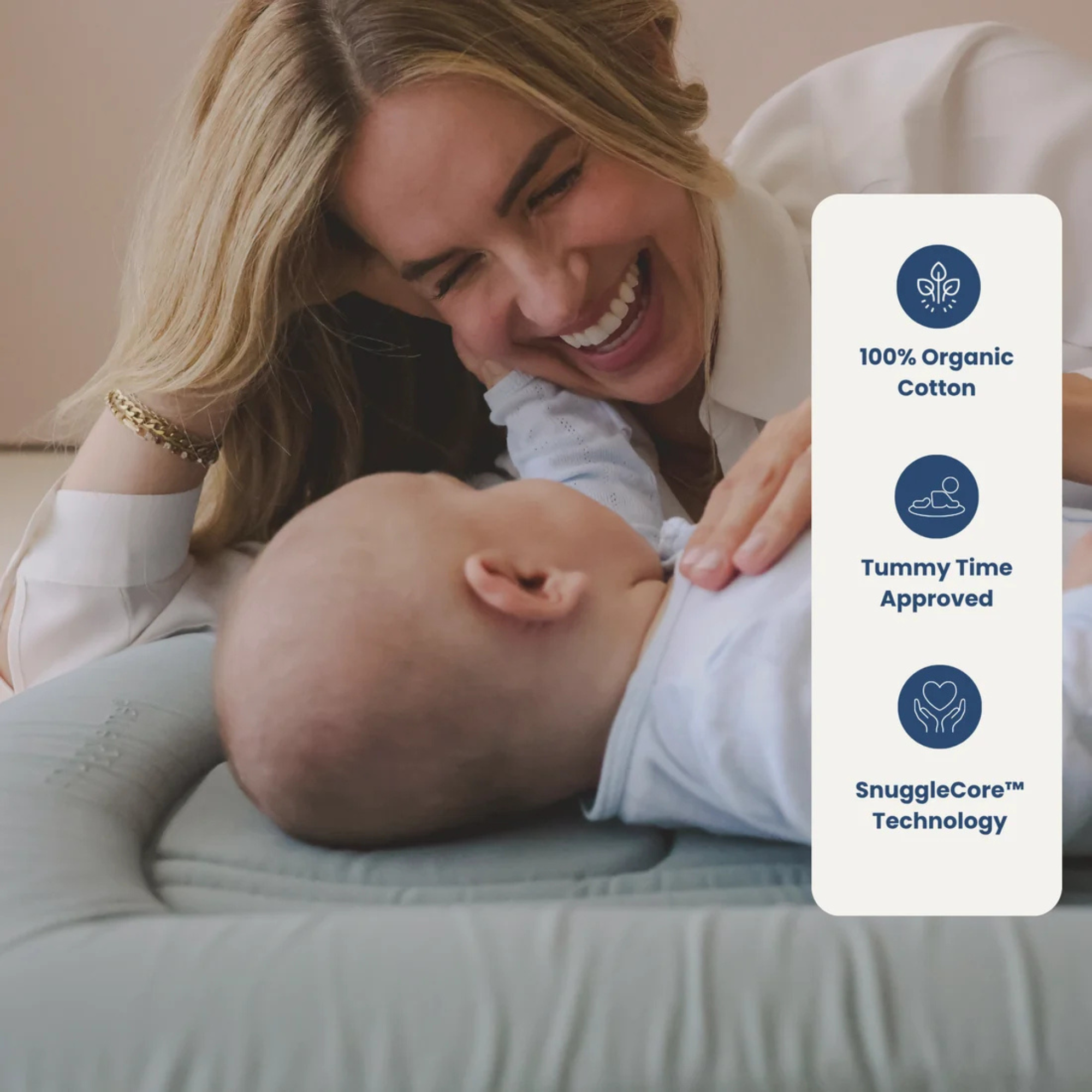 SNUGGLE ME ORGANIC Infant Lounger Wave