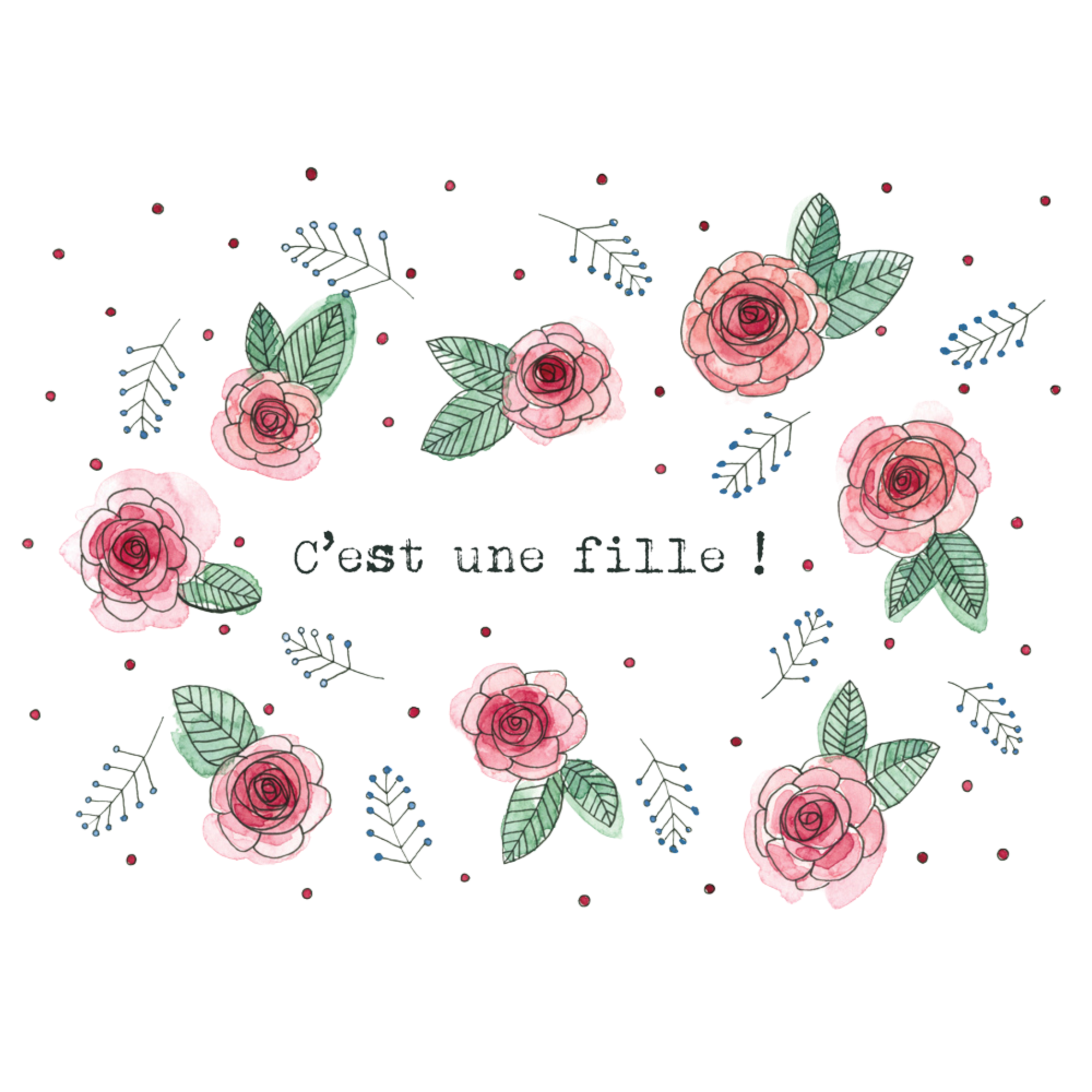 STEPHANIE RENIERE Carte Camelia - C'est une Fille (FR)