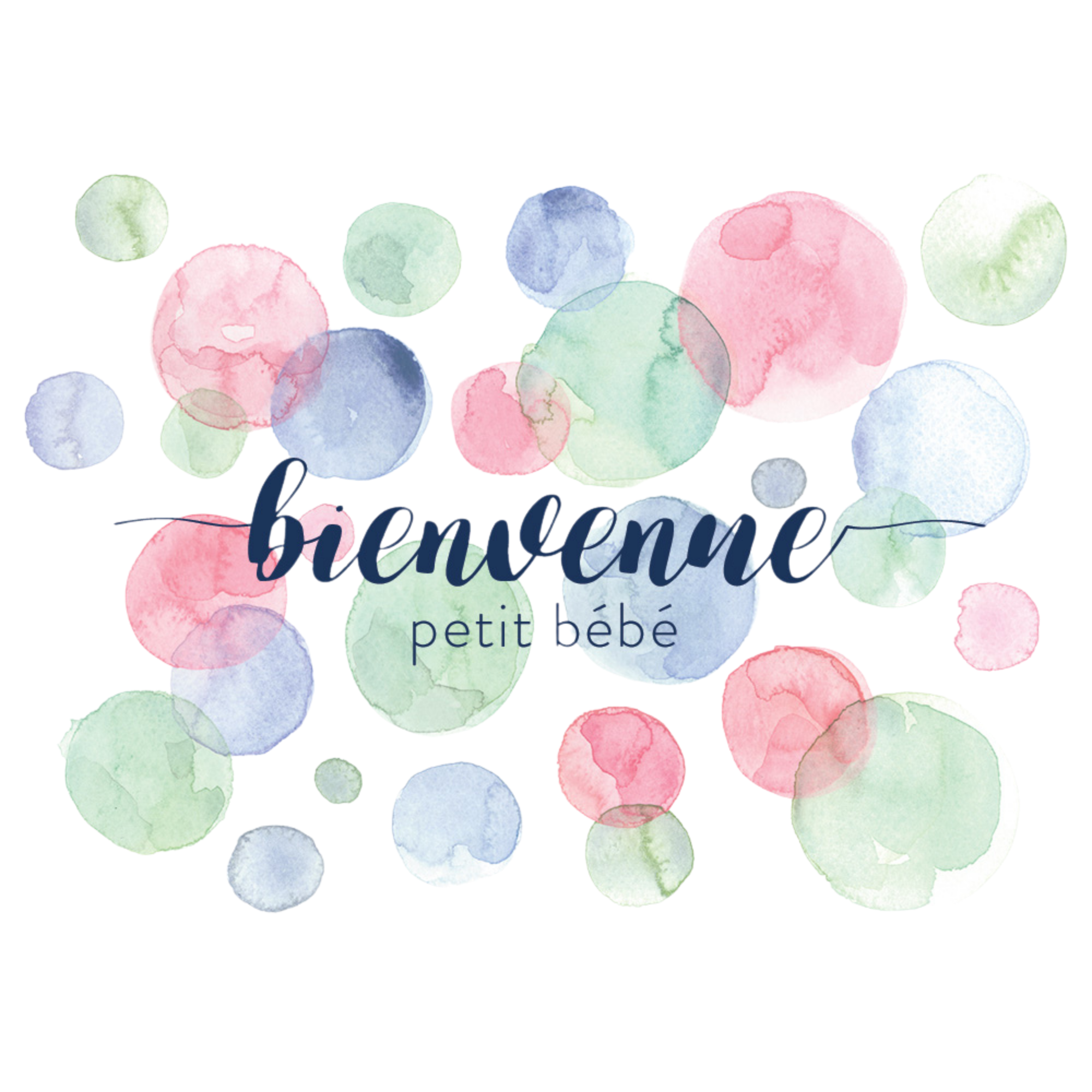 STEPHANIE RENIERE Carte Polka - Bienvenue Bébé (FR)