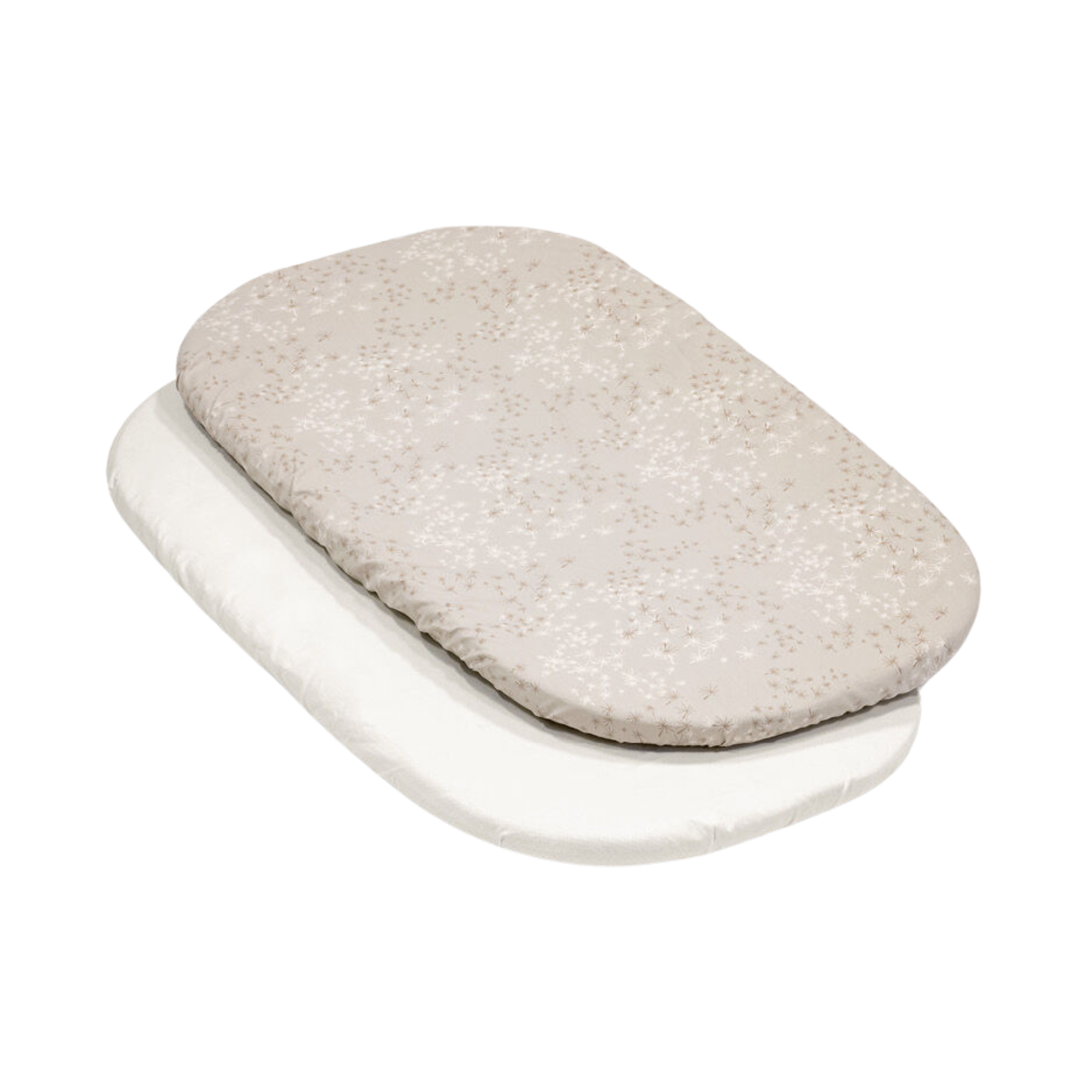 Drap-housse Stokke Snoozi (lot de 2) - Beige pissenlit/crème vanille