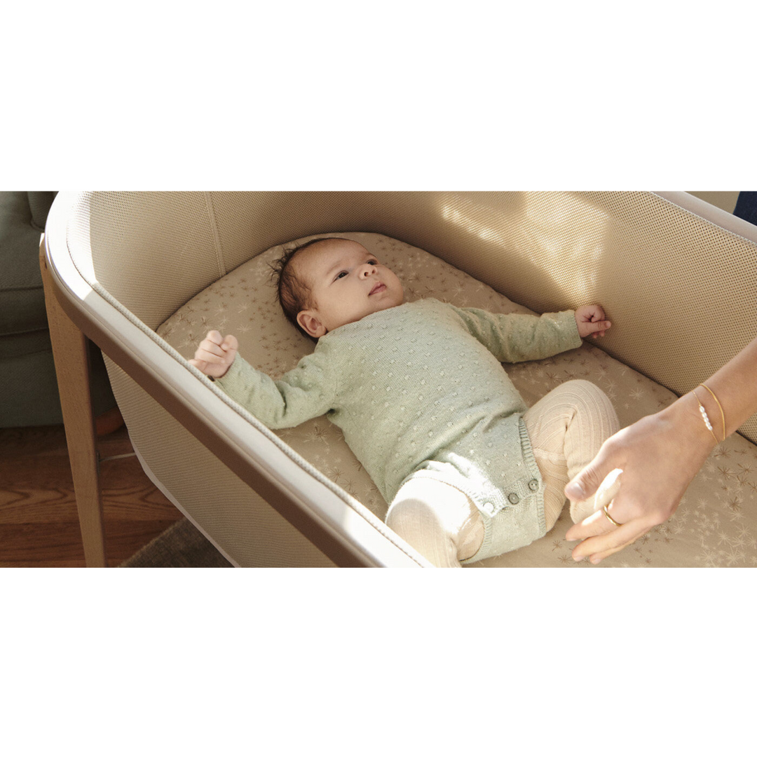 STOKKE Snoozi Fitted Sheet (2-Pack) - Dandelion Beige/Vanilla Cream