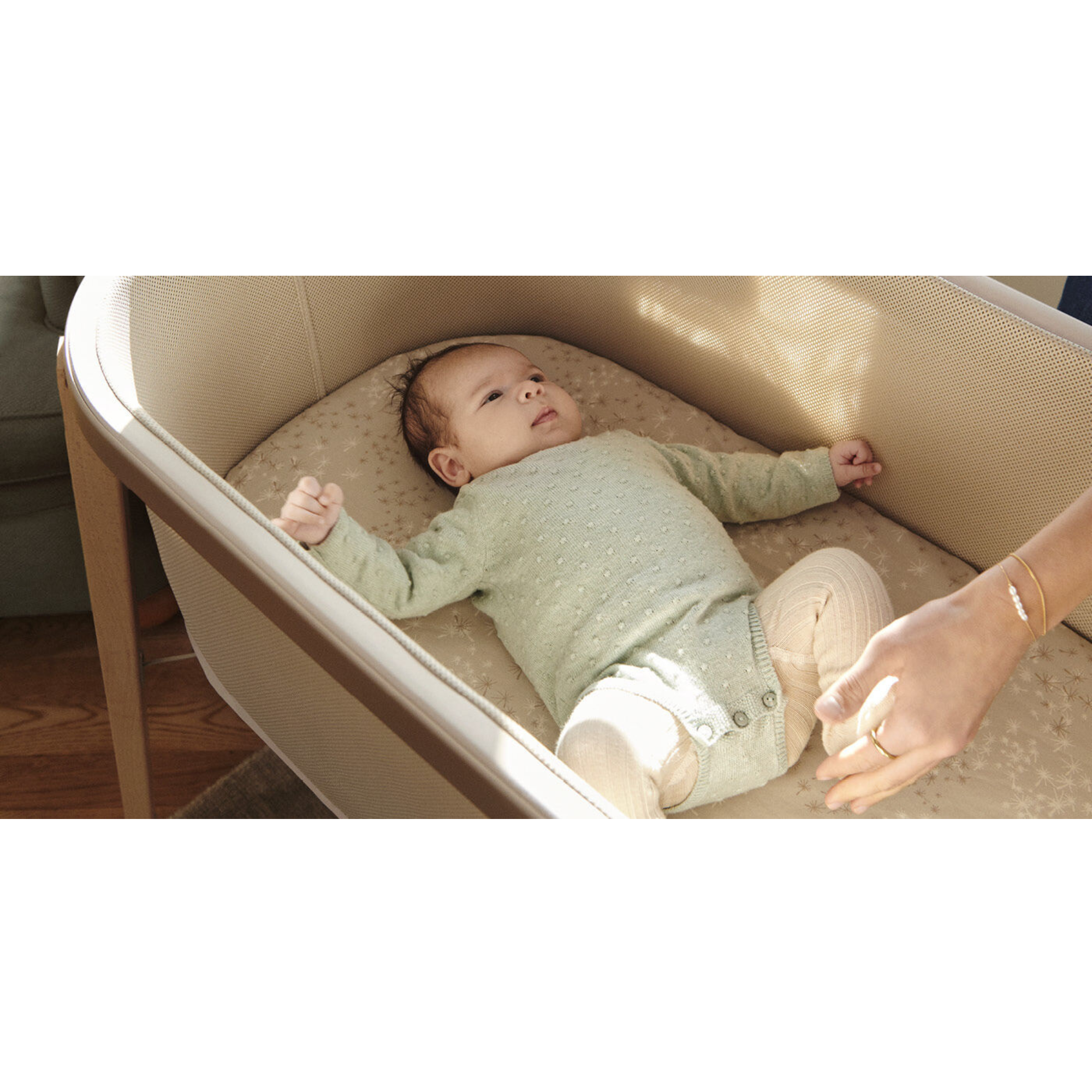 Drap-housse Stokke Snoozi (lot de 2) - Beige pissenlit/crème vanille