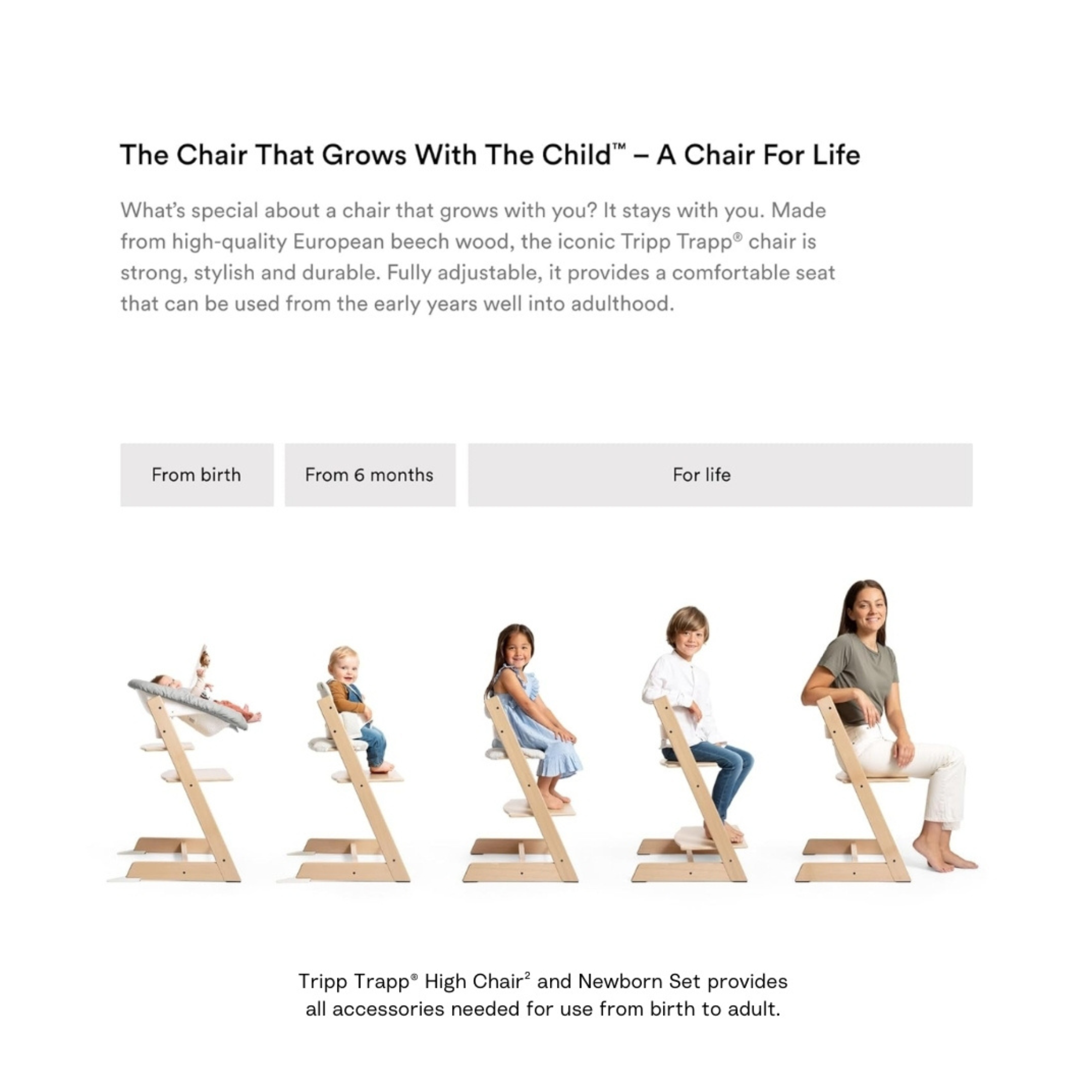 STOKKE Tripp Trapp High Chair² + Newborn Set