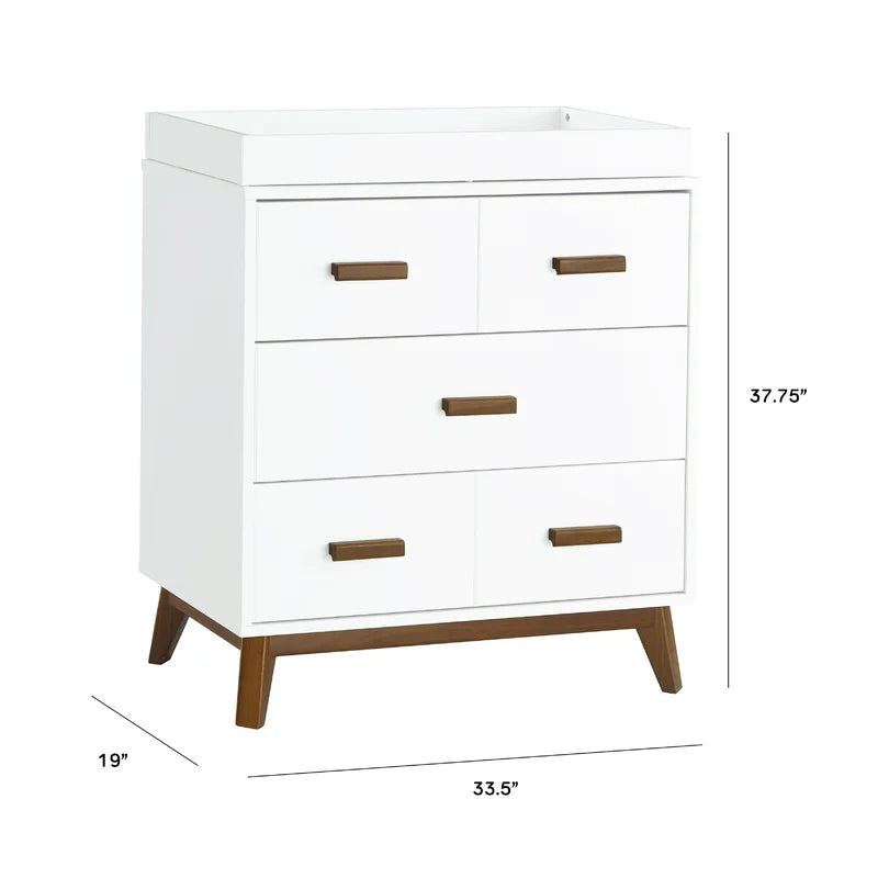 BABYLETTO Scoot 3-Drawer Changer Dresser