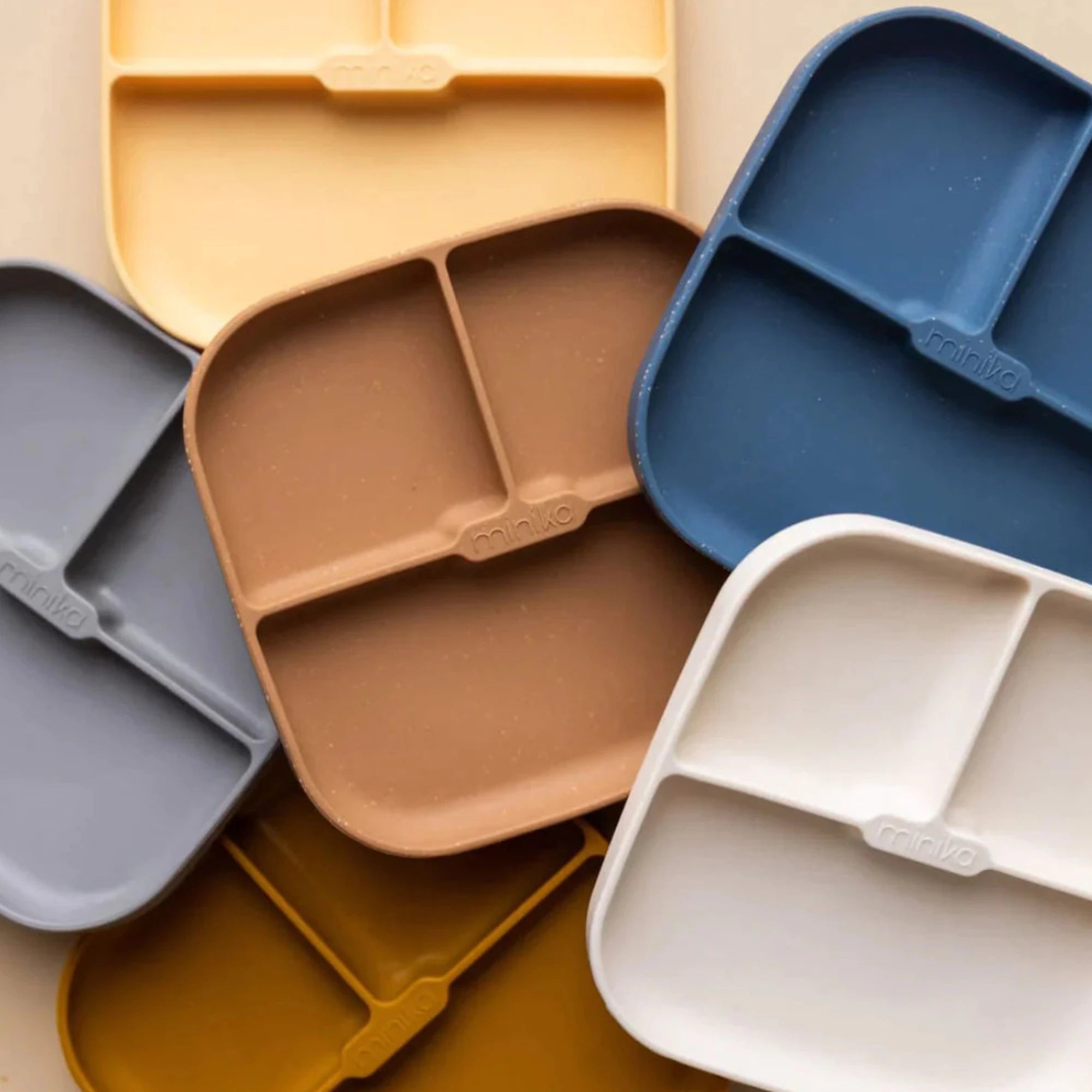 Assiette en silicone MINIKA - Indigo