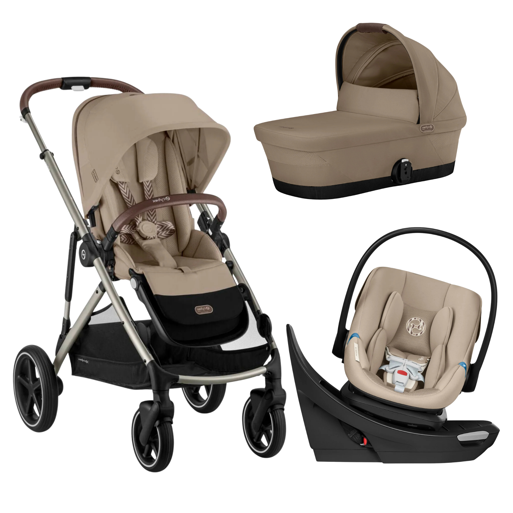 CYBEX Gazelle S + Cot + Aton G Swivel Travel System