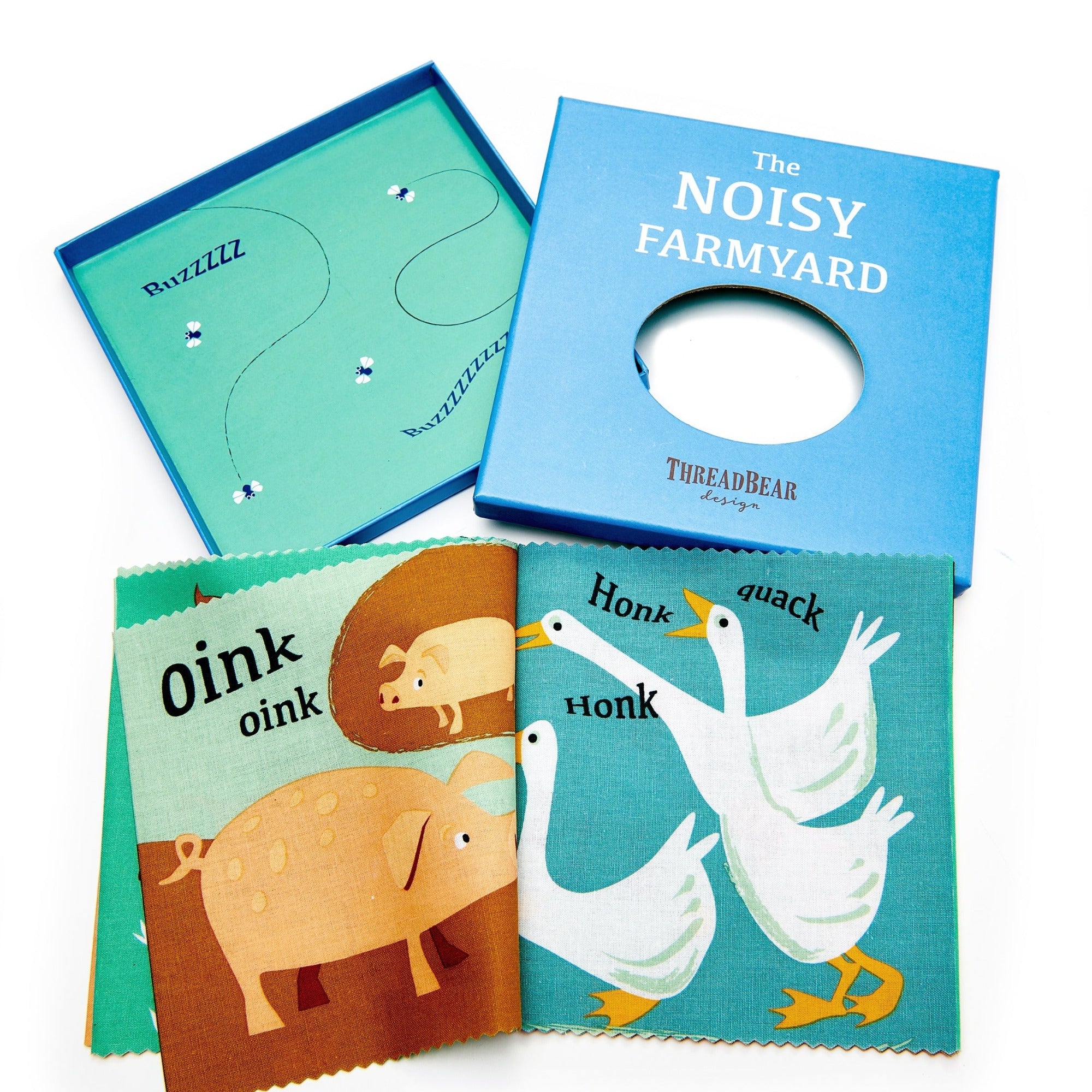 THREADBEAR DESIGN Noisy Farmyard Rag Book