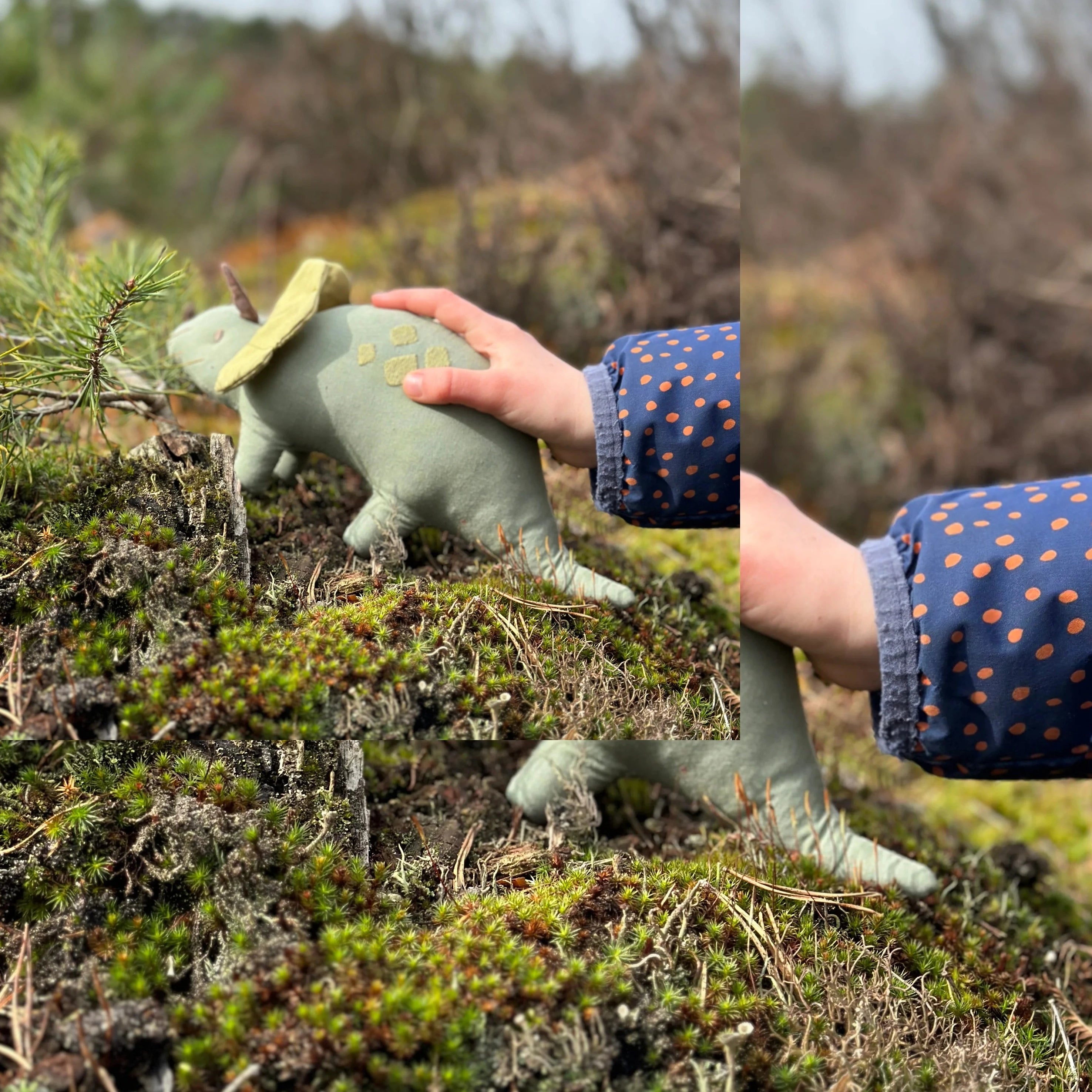 THREADBEAR DESIGN Trike Linen Dinosaur Toy