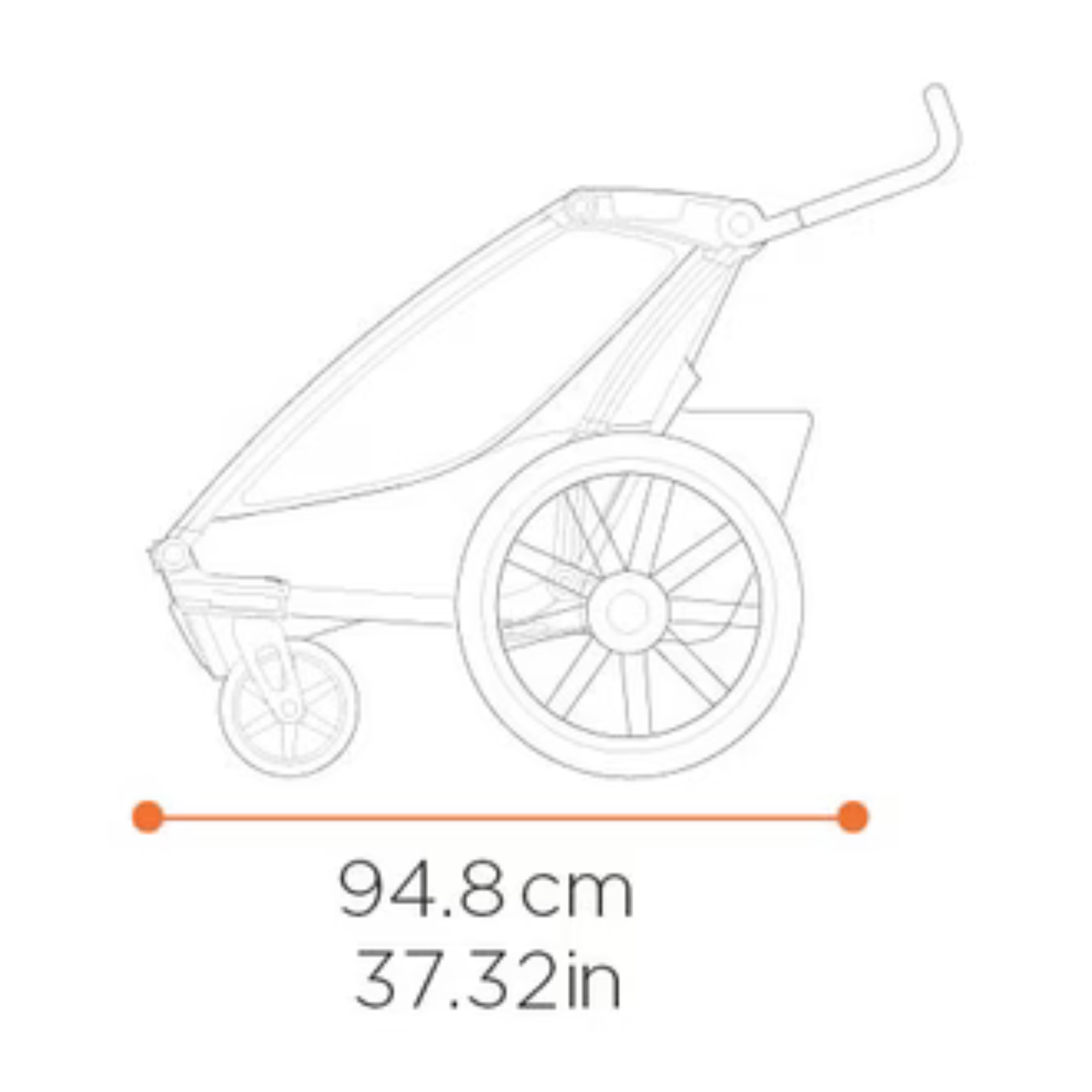 THULE Chariot Sport 2 Single - Noir