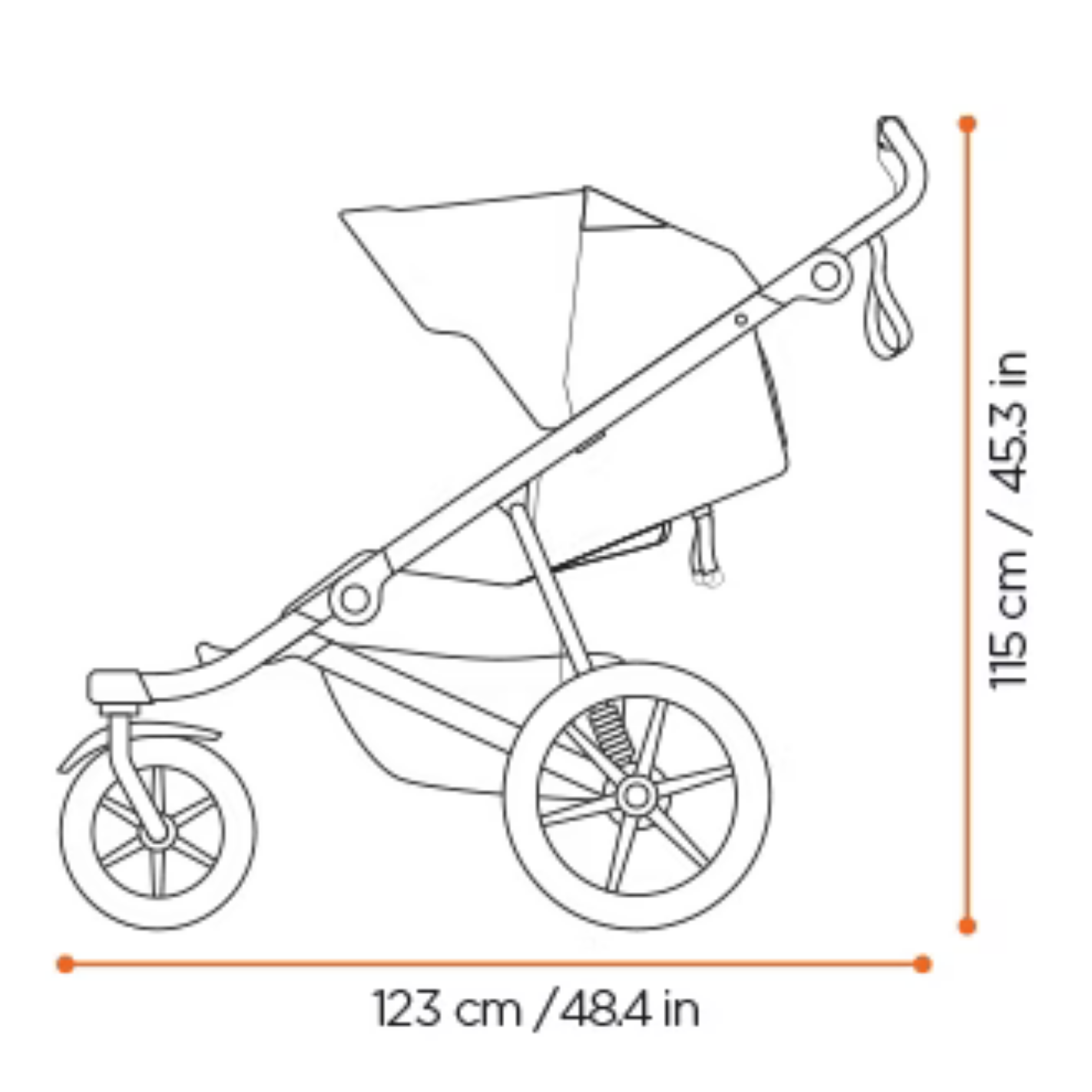 Poussette tout-terrain et de jogging THULE Glide 3 - Noir