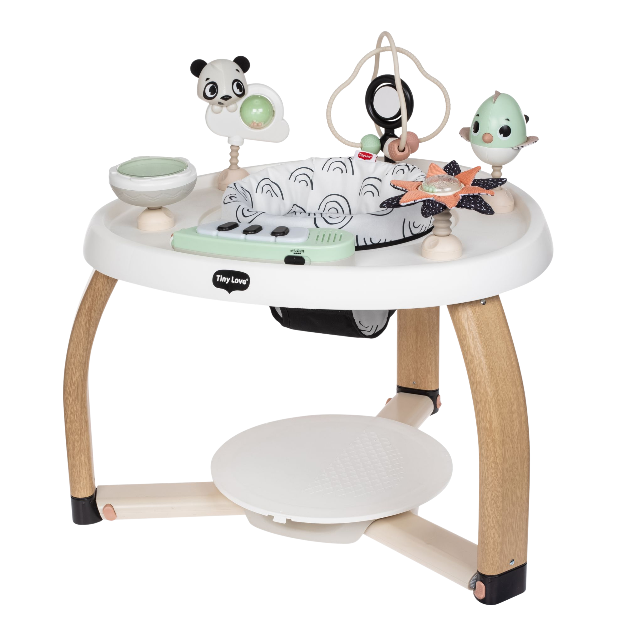 TINY LOVE 5-in-1 Here I Grow Stationary Activity Center - Black & White