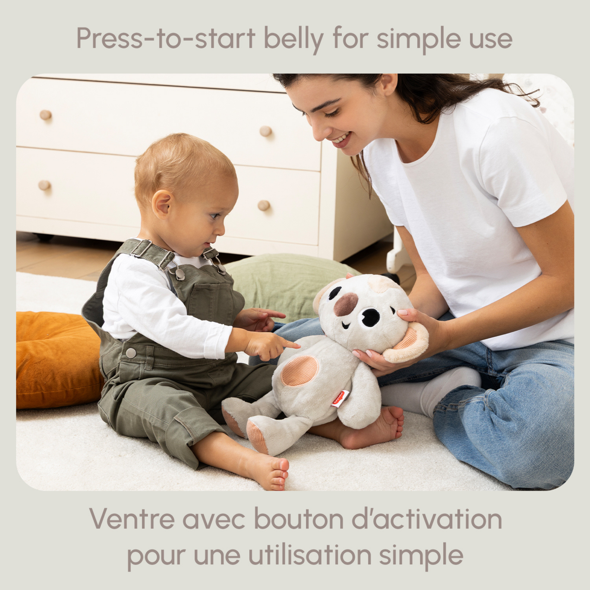 TINY LOVE B&W Décor Plush Koala Snuggly Buddy