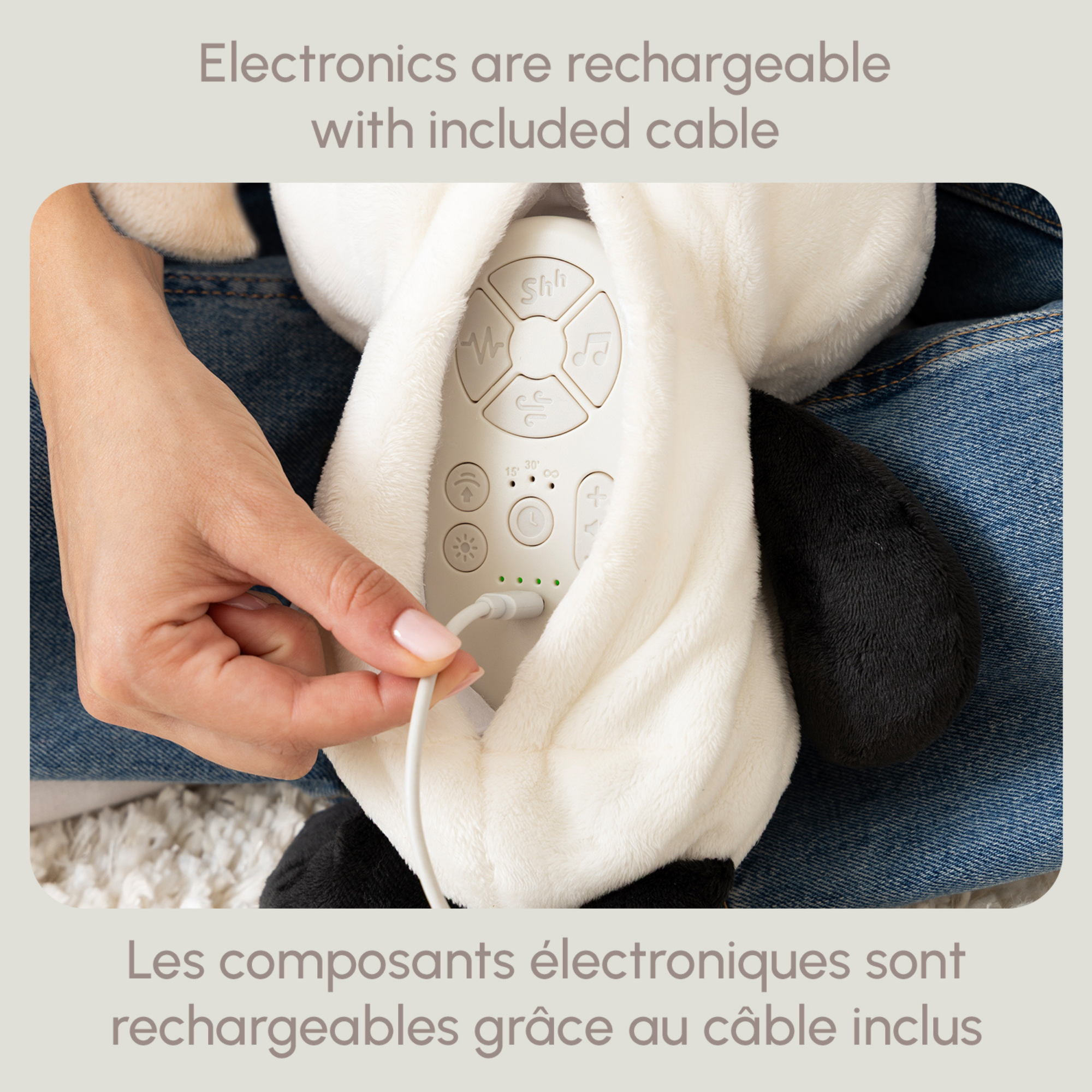 TINY LOVE B&W Décor Plush Panda Snuggly Buddy