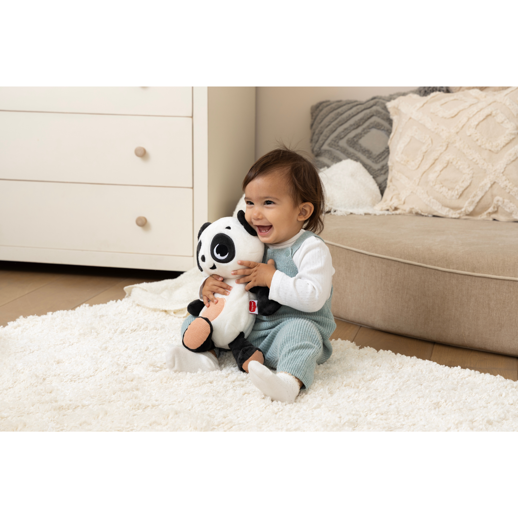 TINY LOVE B&W Décor Plush Panda Snuggly Buddy