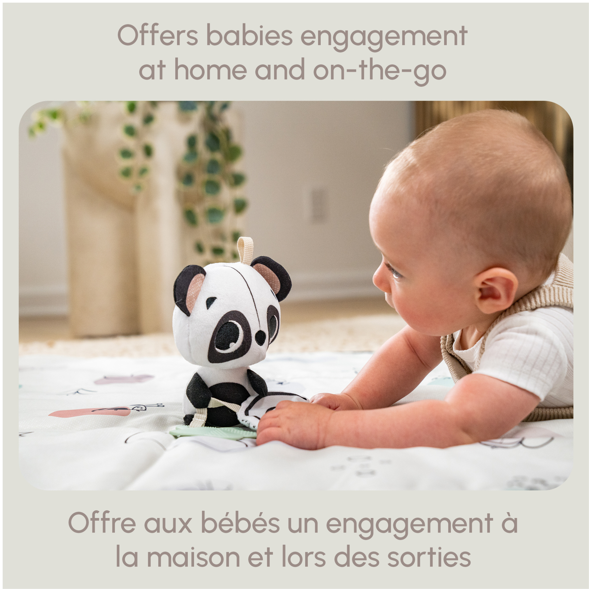 TINY LOVE Panda Take Along Rattle Toy