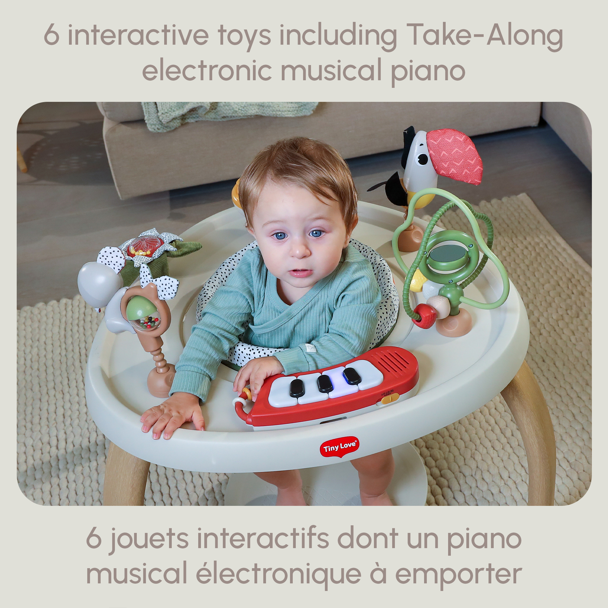 TINY LOVE 5-in-1 Here I Grow Stationary Activity Center - Boho Chic