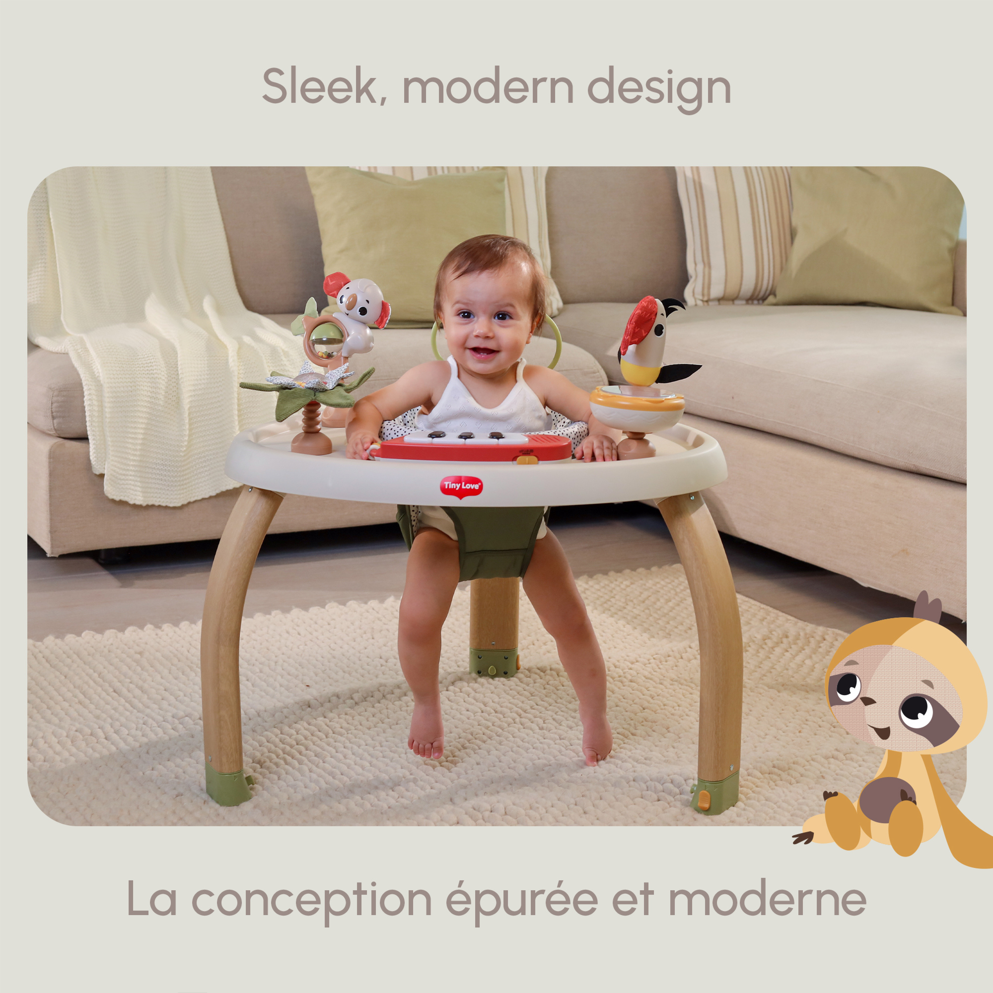 TINY LOVE 5-in-1 Here I Grow Stationary Activity Center - Boho Chic