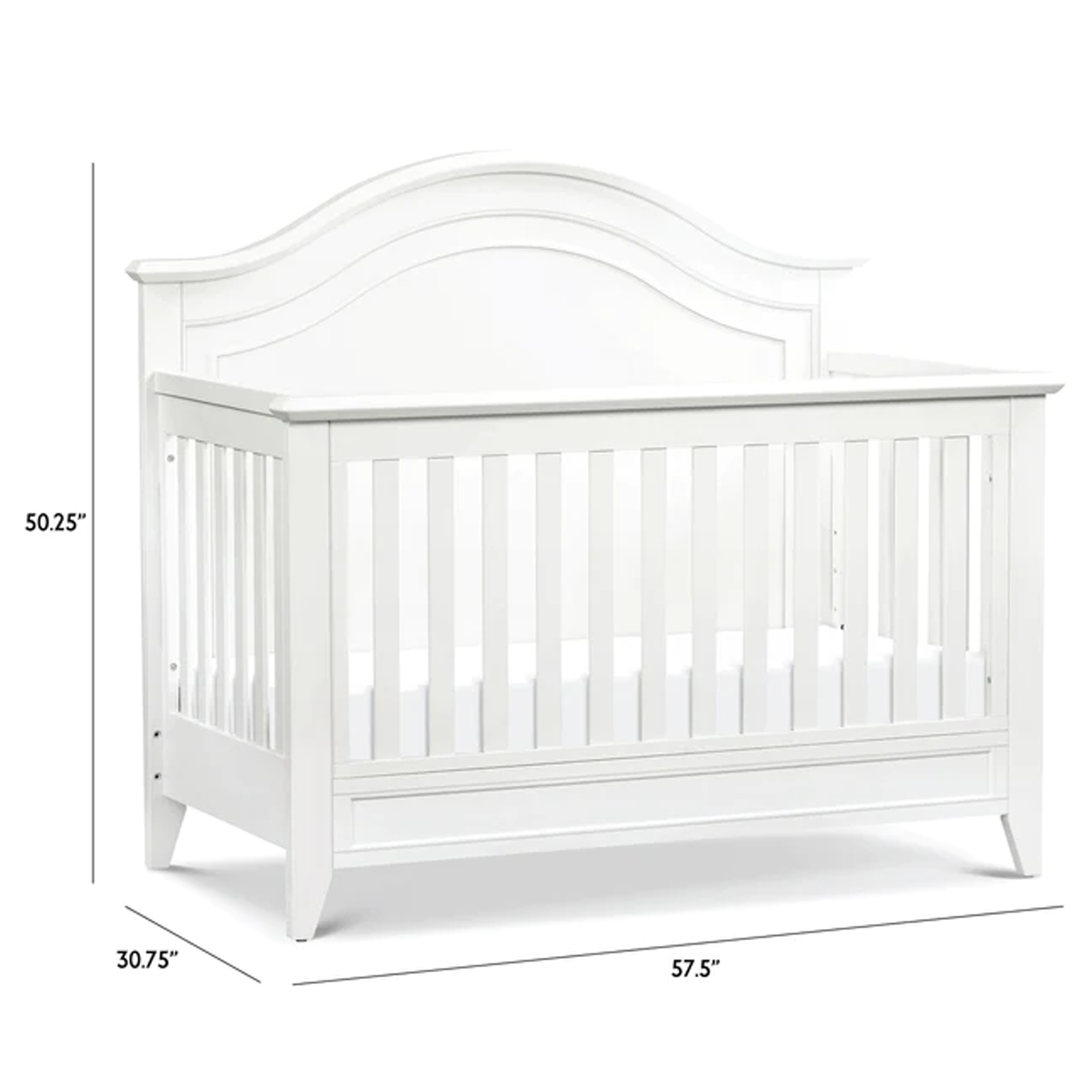 MONOGRAM by namesake Beckett Rustic 4-in-1 Convertible Curve Top Crib - Sandbar