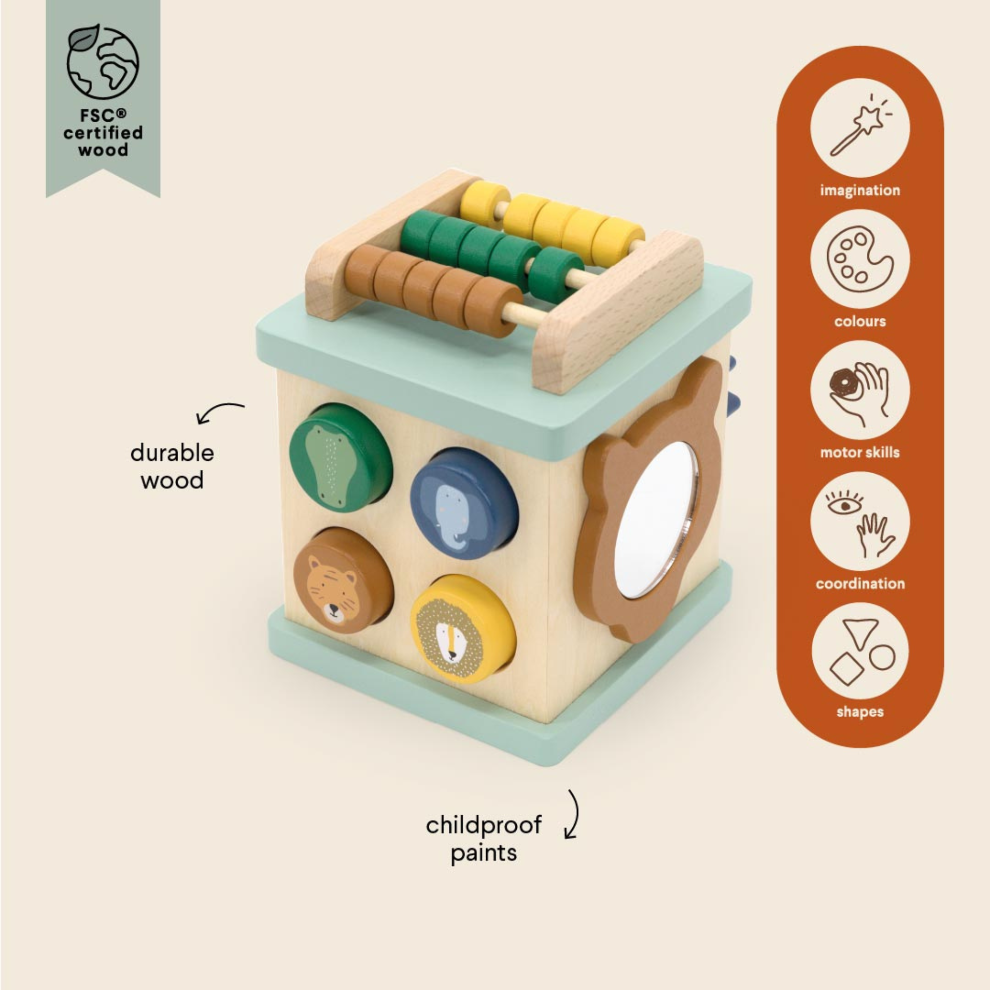 TRIXIE Wooden Small Activity Cube