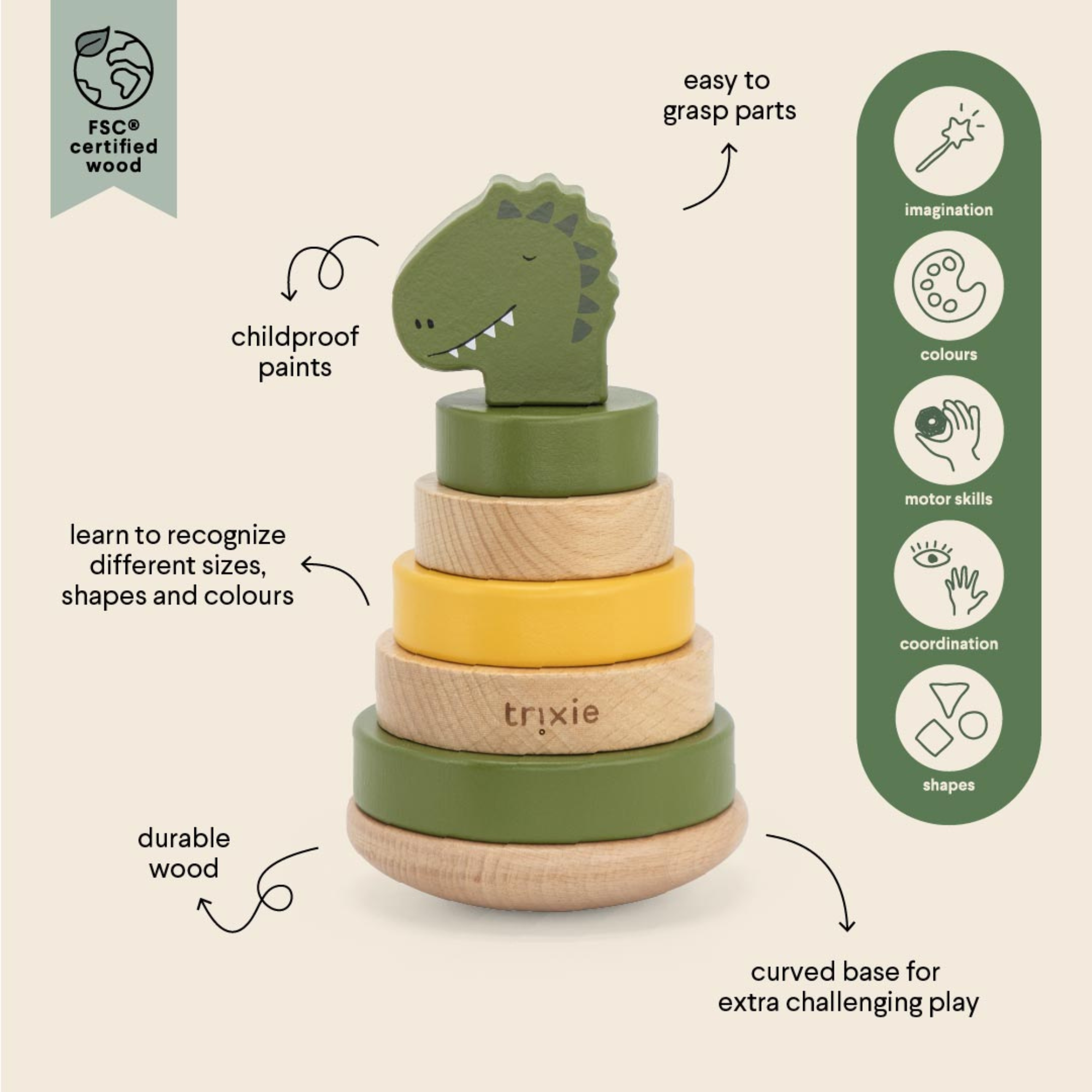 TRIXIE Wooden Stacking Toy